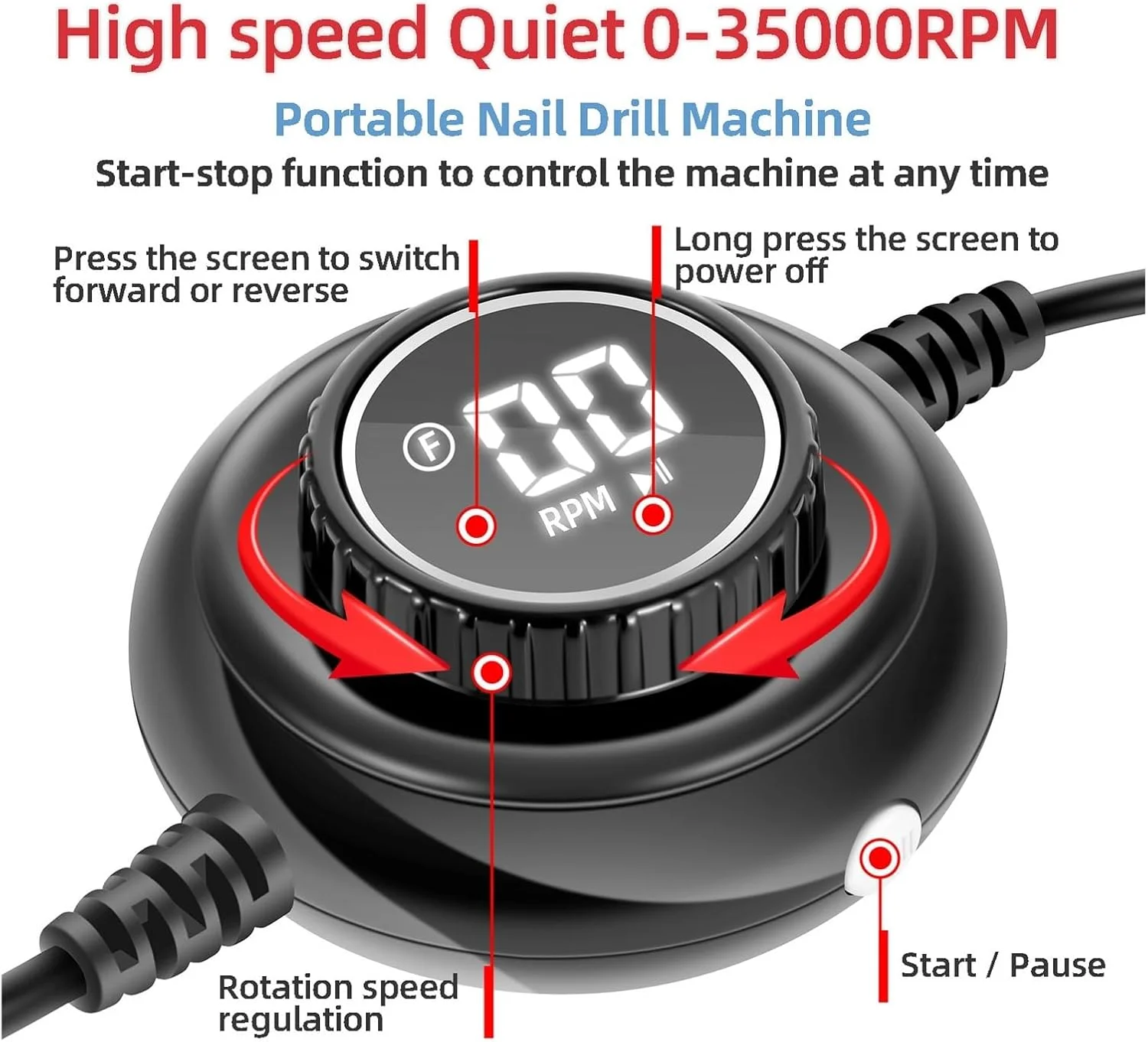 دستگاه مانیکور برقی حرفه ای 35000 دور در دقیقه، دستگاه مانیکور برقی، ست کاتر مانیکور برقی قابل حمل، پولیشر ژل ناخن دستگاه مانیکور برقی حرفه ای 35000 دور در دقیقه، دستگاه مانیکور برقی، ست کاتر مانیکور برقی قابل حمل، پولیشر ژل ناخن