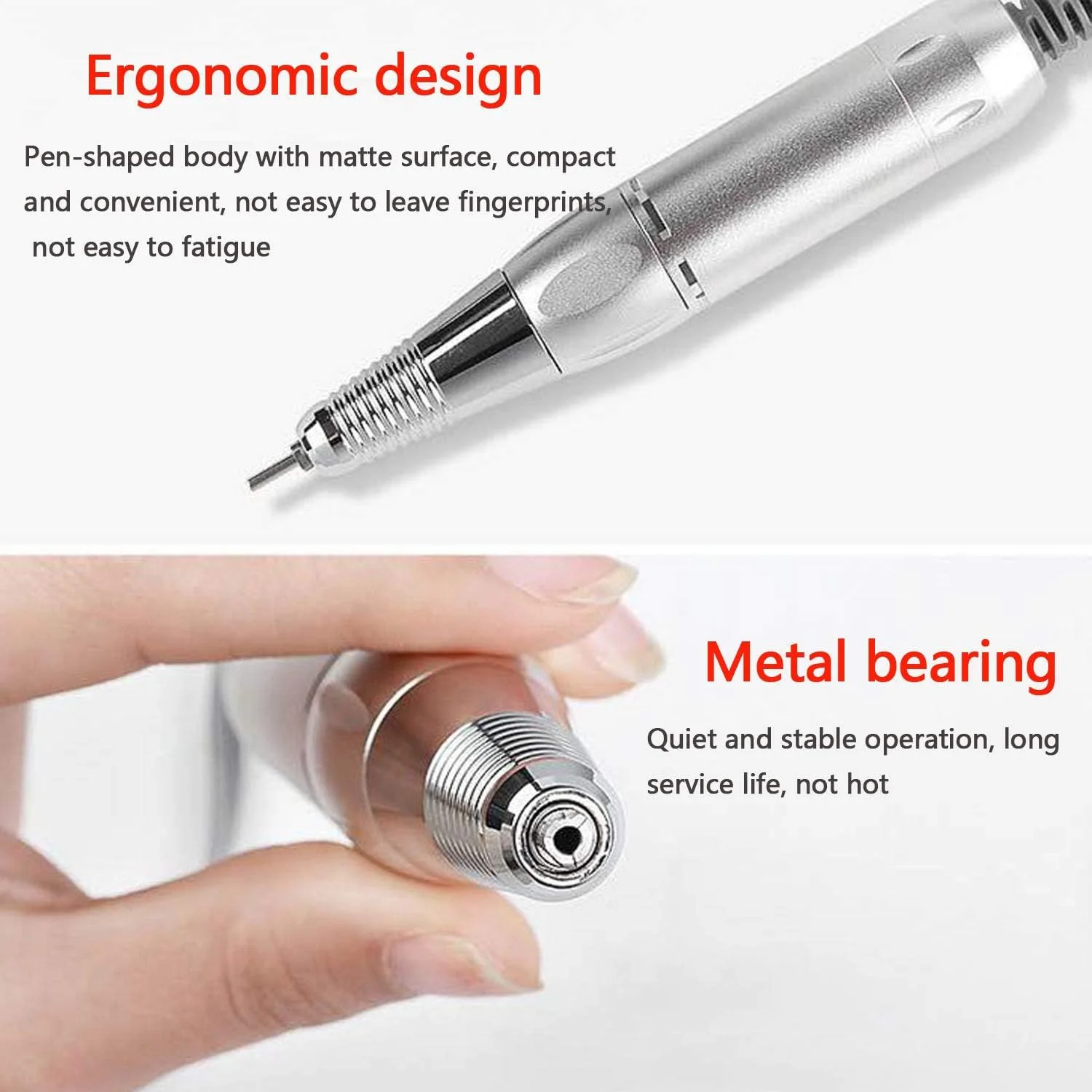 دستگاه سوهان برقی ناخن، سوهان ناخن قابل حمل برای ناخن های اکریلیک، سوهان برقی ناخن با 6 سر سوهان برای شکل دادن، پولیش، برداشتن ناخن های ژلی، 30000 دور در دقیقه برای استفاده خانگی و سالن های حرفه ای، صورتی دستگاه سوهان برقی ناخن، سوهان ناخن قابل حمل برای ناخن های اکریلیک، سوهان برقی ناخن با 6 سر سوهان برای شکل دادن، پولیش، برداشتن ناخن های ژلی، 30000 دور در دقیقه برای استفاده خانگی و سالن های حرفه ای، صورتی