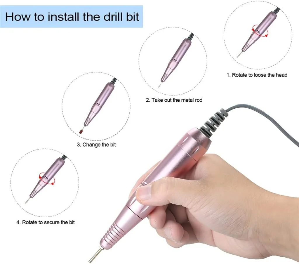 قلم دریل برقی ناخن، دسته حرفه ای، سوهان، پولیش، دستگاه سنگ زنی، ابزار مانیکور پدیکور، ابزار طراحی ناخن قلم دریل برقی ناخن، دسته حرفه ای، سوهان، پولیش، دستگاه سنگ زنی، ابزار مانیکور پدیکور، ابزار طراحی ناخن