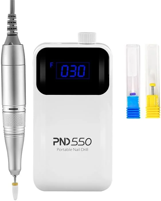 دستگاه سوهان برقی ناخن شارژی حرفه ای گلوبال فشن 30000 دور در دقیقه - صفحه نمایش LCD، سرعت قابل تنظیم، دستگاه سبک وزن قابل حمل ارگونومیک برای مانیکور، پدیکور، حذف لاک اکریلیک و ژل (PND550) دستگاه سوهان برقی ناخن شارژی حرفه ای گلوبال فشن 30000 دور در دقیقه - صفحه نمایش LCD، سرعت قابل تنظیم، دستگاه سبک وزن قابل حمل ارگونومیک برای مانیکور، پدیکور، حذف لاک اکریلیک و ژل (PND550)