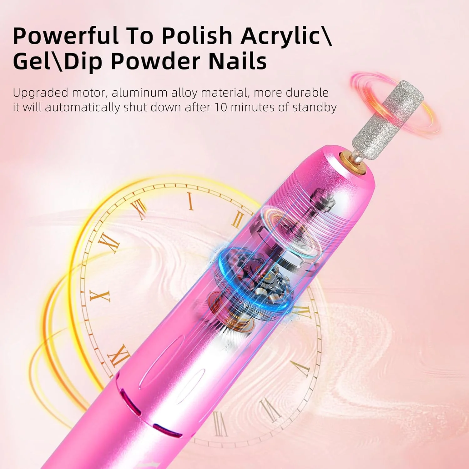 دستگاه سوهان برقی ناخن GUPAY، دستگاه مانیکور و پدیکور شارژی بی سیم برای ناخن های ژلی، اکریلیک و طبیعی، مناسب برای استفاده حرفه ای و خانگی دستگاه سوهان برقی ناخن GUPAY، دستگاه مانیکور و پدیکور شارژی بی سیم برای ناخن های ژلی، اکریلیک و طبیعی، مناسب برای استفاده حرفه ای و خانگی