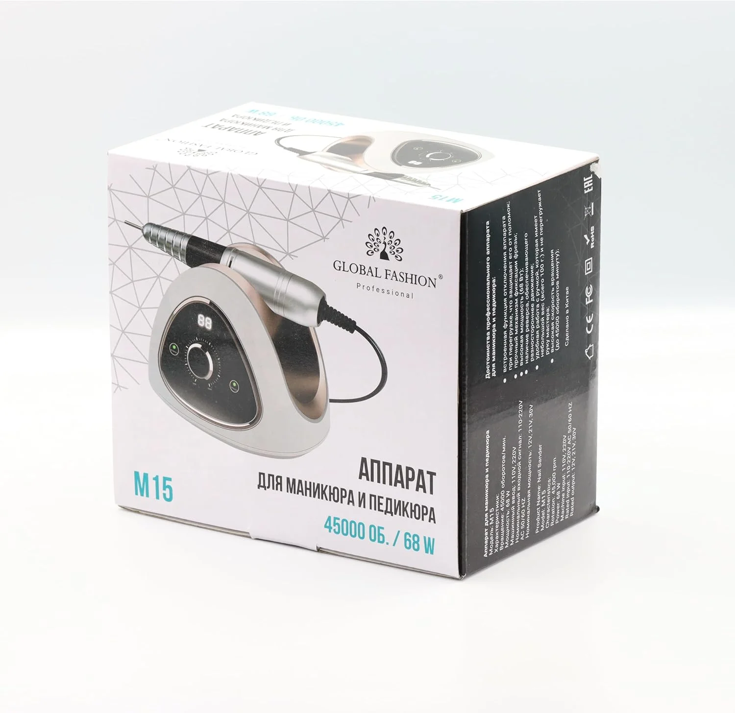 ست دریل ناخن حرفه ای گلوبال فشن M15 – 68 وات، سرعت بالا 45000 دور در دقیقه، سرعت متغیر، صدای کم، محافظت در برابر اضافه بار، سبک وزن برای مانیکور و پدیکور ژل، اکریلیک و پلی ژل (مشکی) ست دریل ناخن حرفه ای گلوبال فشن M15 – 68 وات، سرعت بالا 45000 دور در دقیقه، سرعت متغیر، صدای کم، محافظت در برابر اضافه بار، سبک وزن برای مانیکور و پدیکور ژل، اکریلیک و پلی ژل (مشکی)