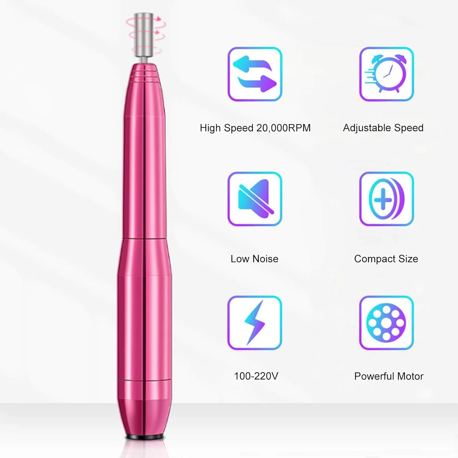 ست سوهان برقی ناخن Graflsoa، قلم مانیکور USB، دستگاه دریل ناخن با سری های دریل و نوارهای سمباده برای لایه برداری، سنگ زنی، پولیش، از بین بردن ژل ناخن، ابزار ناخن اکریلیک ست سوهان برقی ناخن Graflsoa، قلم مانیکور USB، دستگاه دریل ناخن با سری های دریل و نوارهای سمباده برای لایه برداری، سنگ زنی، پولیش، از بین بردن ژل ناخن، ابزار ناخن اکریلیک