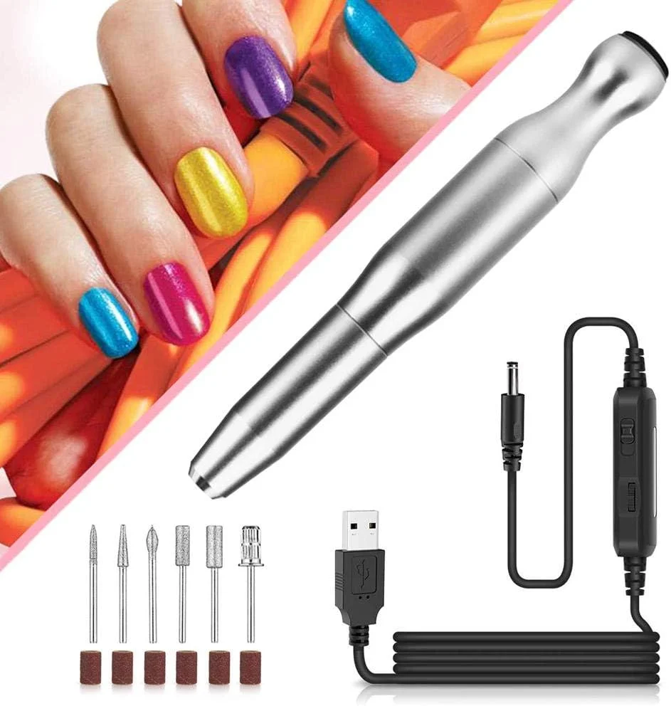 دستگاه حرفه ای سوهان برقی ناخن USB مدل GHQERTY، قابل حمل برای مانیکور و پولیش ناخن (قرمز) دستگاه حرفه ای سوهان برقی ناخن USB مدل GHQERTY، قابل حمل برای مانیکور و پولیش ناخن (قرمز)