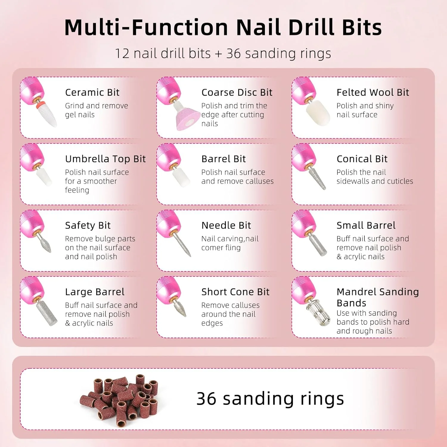 دستگاه سوهان برقی ناخن GUPAY، دستگاه مانیکور و پدیکور شارژی بی سیم برای ناخن های ژلی، اکریلیک و طبیعی، مناسب برای استفاده حرفه ای و خانگی دستگاه سوهان برقی ناخن GUPAY، دستگاه مانیکور و پدیکور شارژی بی سیم برای ناخن های ژلی، اکریلیک و طبیعی، مناسب برای استفاده حرفه ای و خانگی