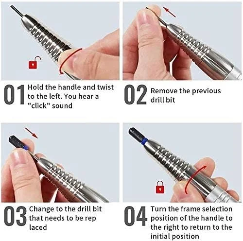 دستگاه سوهان برقی ناخن حرفه ای قابل شارژ GHQERTY با سرعت 35000 دور در دقیقه، سوهان برقی قابل حمل، ابزار آسیاب ژل اکریلیک با 6 سر سوهان و نوارهای سنباده دستگاه سوهان برقی ناخن حرفه ای قابل شارژ GHQERTY با سرعت 35000 دور در دقیقه، سوهان برقی قابل حمل، ابزار آسیاب ژل اکریلیک با 6 سر سوهان و نوارهای سنباده