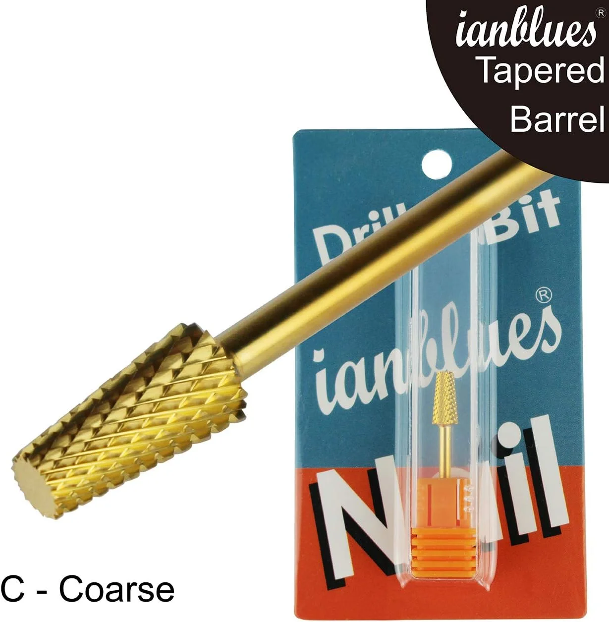 مته مانیکور برقی کاربید مدل مخروطی ianblues، مناسب برای پاکسازی حرفه ای ژل ناخن، ژل اکریلیک، پودر دیپ یا مراقبت معمولی ناخن (C - زبر، طلایی) مته مانیکور برقی کاربید مدل مخروطی ianblues، مناسب برای پاکسازی حرفه ای ژل ناخن، ژل اکریلیک، پودر دیپ یا مراقبت معمولی ناخن (C - زبر، طلایی)