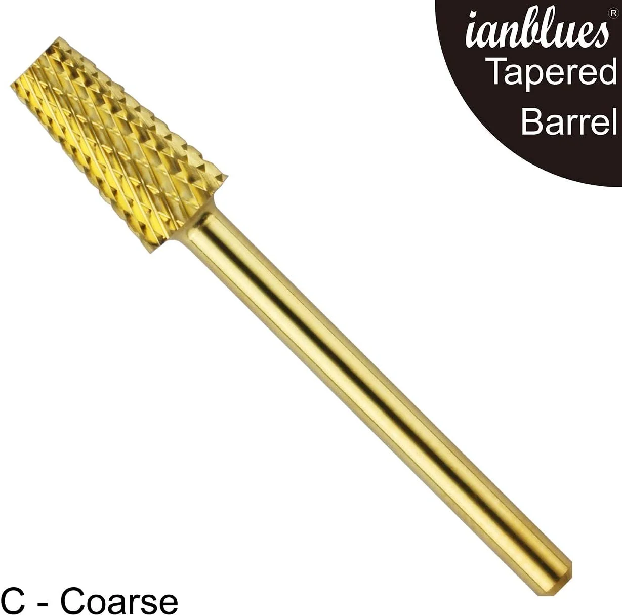 مته مانیکور برقی کاربید مدل مخروطی ianblues، مناسب برای پاکسازی حرفه ای ژل ناخن، ژل اکریلیک، پودر دیپ یا مراقبت معمولی ناخن (C - زبر، طلایی) مته مانیکور برقی کاربید مدل مخروطی ianblues، مناسب برای پاکسازی حرفه ای ژل ناخن، ژل اکریلیک، پودر دیپ یا مراقبت معمولی ناخن (C - زبر، طلایی)