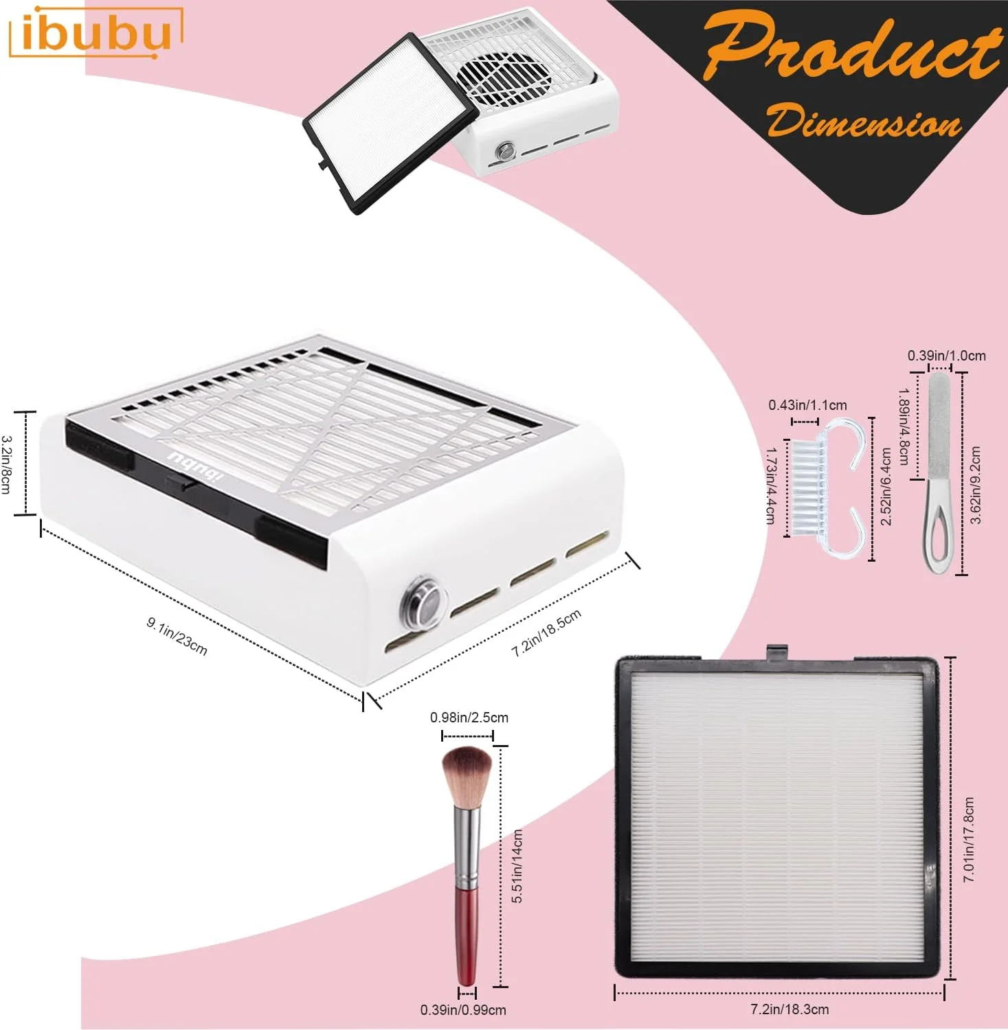 دستگاه جمع کننده گرد و غبار ناخن ibubu، مکنده برقی قوی، جاروبرقی گرد و غبار ناخن، دستگاه استخراج گرد و غبار سالن ناخن، فن خلاء جمع کننده گرد و غبار پودر اکریلیک ناخن با کیت ابزار متعدد برای ناخن، سفید دستگاه جمع کننده گرد و غبار ناخن ibubu، مکنده برقی قوی، جاروبرقی گرد و غبار ناخن، دستگاه استخراج گرد و غبار سالن ناخن، فن خلاء جمع کننده گرد و غبار پودر اکریلیک ناخن با کیت ابزار متعدد برای ناخن، سفید