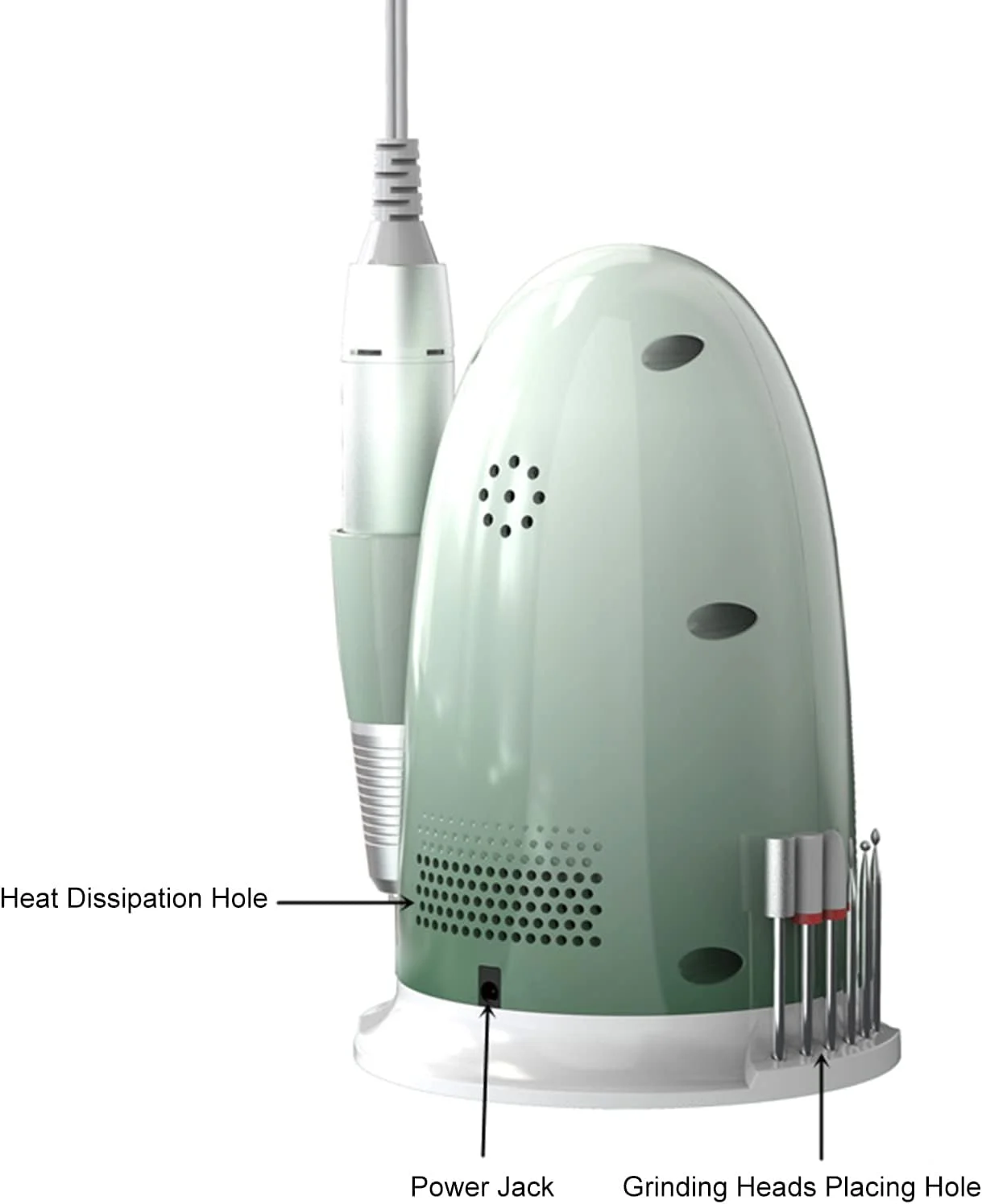 دستگاه پولیش ناخن Irovami، دستگاه دریل برقی ناخن 35000 دور در دقیقه با سرعت چرخش قابل تنظیم، کیت ابزار مانیکور سوهان ناخن، ست دستگاه پدیکور حرفه ای با سرهای سنگ زنی قابل تعویض دستگاه پولیش ناخن Irovami، دستگاه دریل برقی ناخن 35000 دور در دقیقه با سرعت چرخش قابل تنظیم، کیت ابزار مانیکور سوهان ناخن، ست دستگاه پدیکور حرفه ای با سرهای سنگ زنی قابل تعویض