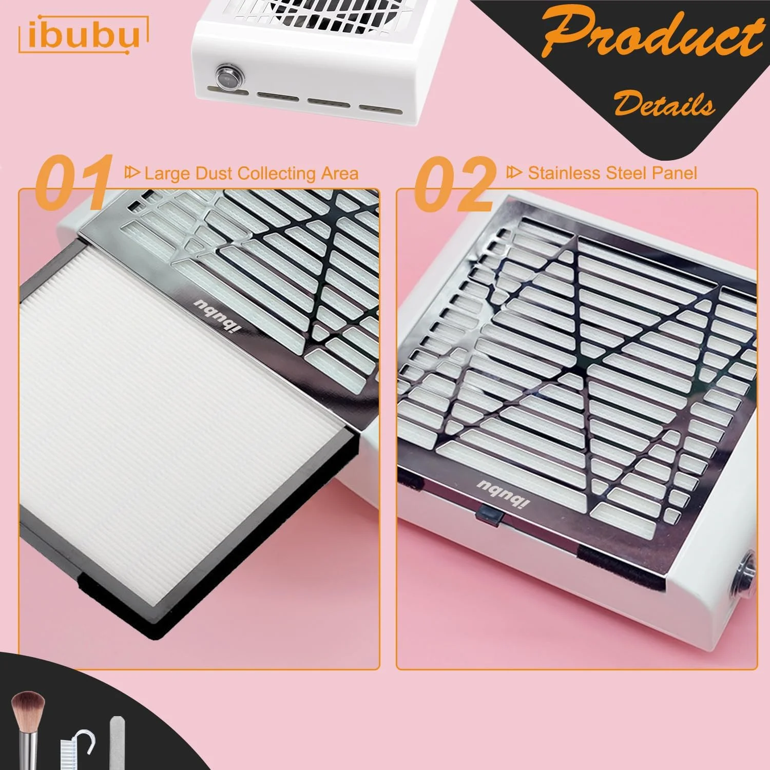 دستگاه جمع کننده گرد و غبار ناخن ibubu، مکنده برقی قوی، جاروبرقی گرد و غبار ناخن، دستگاه استخراج گرد و غبار سالن ناخن، فن خلاء جمع کننده گرد و غبار پودر اکریلیک ناخن با کیت ابزار متعدد برای ناخن، سفید دستگاه جمع کننده گرد و غبار ناخن ibubu، مکنده برقی قوی، جاروبرقی گرد و غبار ناخن، دستگاه استخراج گرد و غبار سالن ناخن، فن خلاء جمع کننده گرد و غبار پودر اکریلیک ناخن با کیت ابزار متعدد برای ناخن، سفید