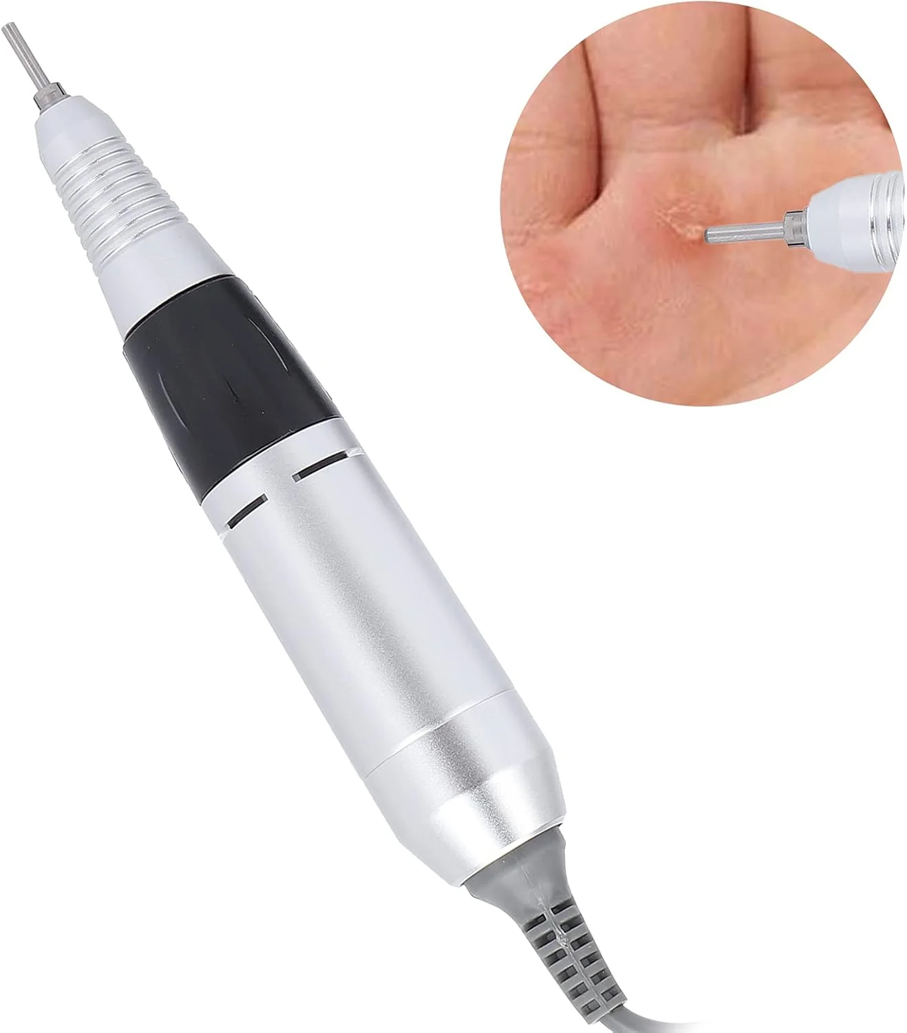 هندپیس دریل ناخن، دسته دریل ناخن 0-35000 دور در دقیقه برای دستگاه برقی سوهان ناخن برای قلم پولیش ناخن (مشکی) هندپیس دریل ناخن، دسته دریل ناخن 0-35000 دور در دقیقه برای دستگاه برقی سوهان ناخن برای قلم پولیش ناخن (مشکی)