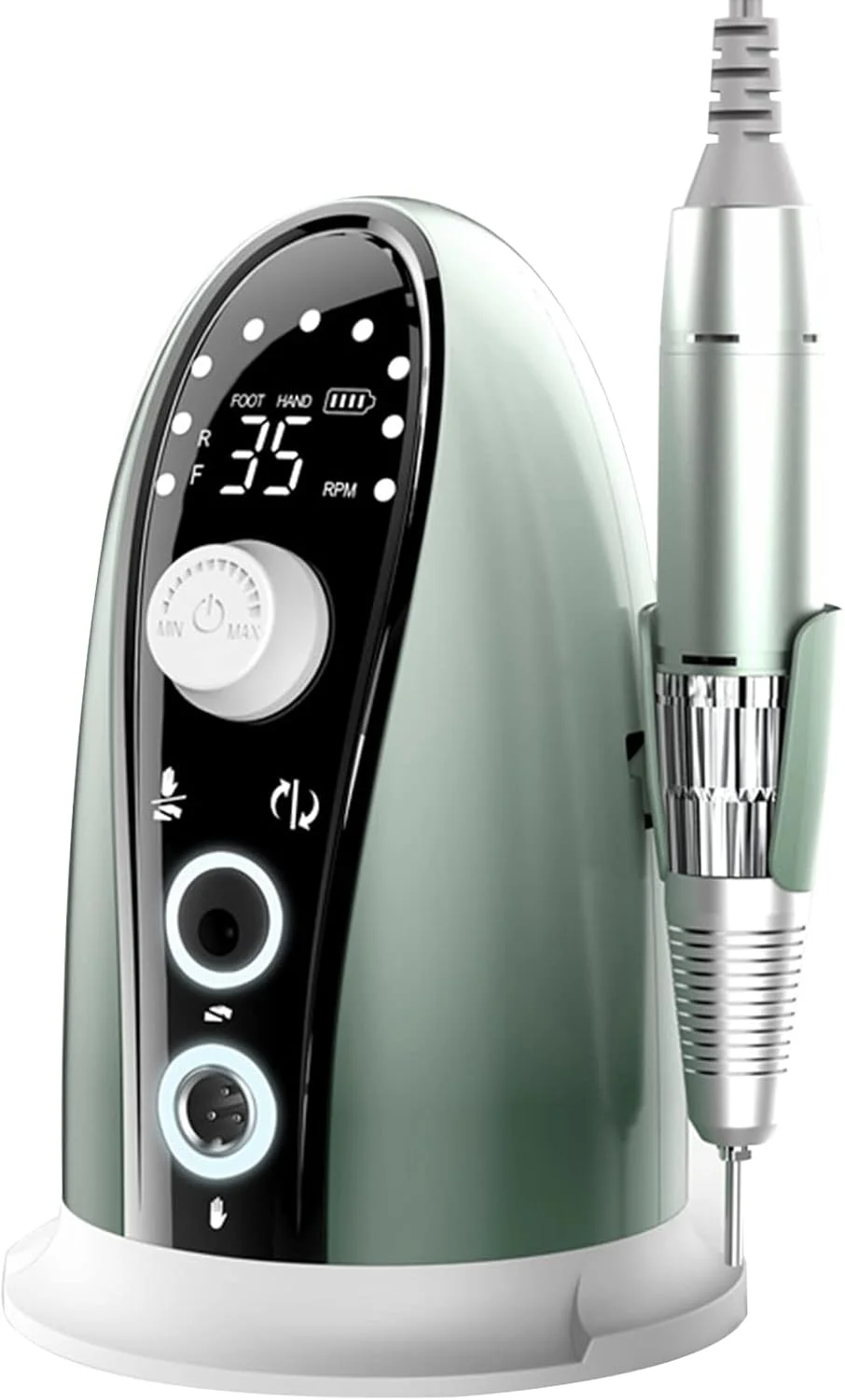 دستگاه پولیش ناخن Irovami، دستگاه دریل برقی ناخن با سرعت چرخش قابل تنظیم 35000 دور در دقیقه، کیت ابزار مانیکور سوهان ناخن، ست دستگاه پدیکور حرفه ای با سرهای سنگ زنی قابل تعویض دستگاه پولیش ناخن Irovami، دستگاه دریل برقی ناخن با سرعت چرخش قابل تنظیم 35000 دور در دقیقه، کیت ابزار مانیکور سوهان ناخن، ست دستگاه پدیکور حرفه ای با سرهای سنگ زنی قابل تعویض