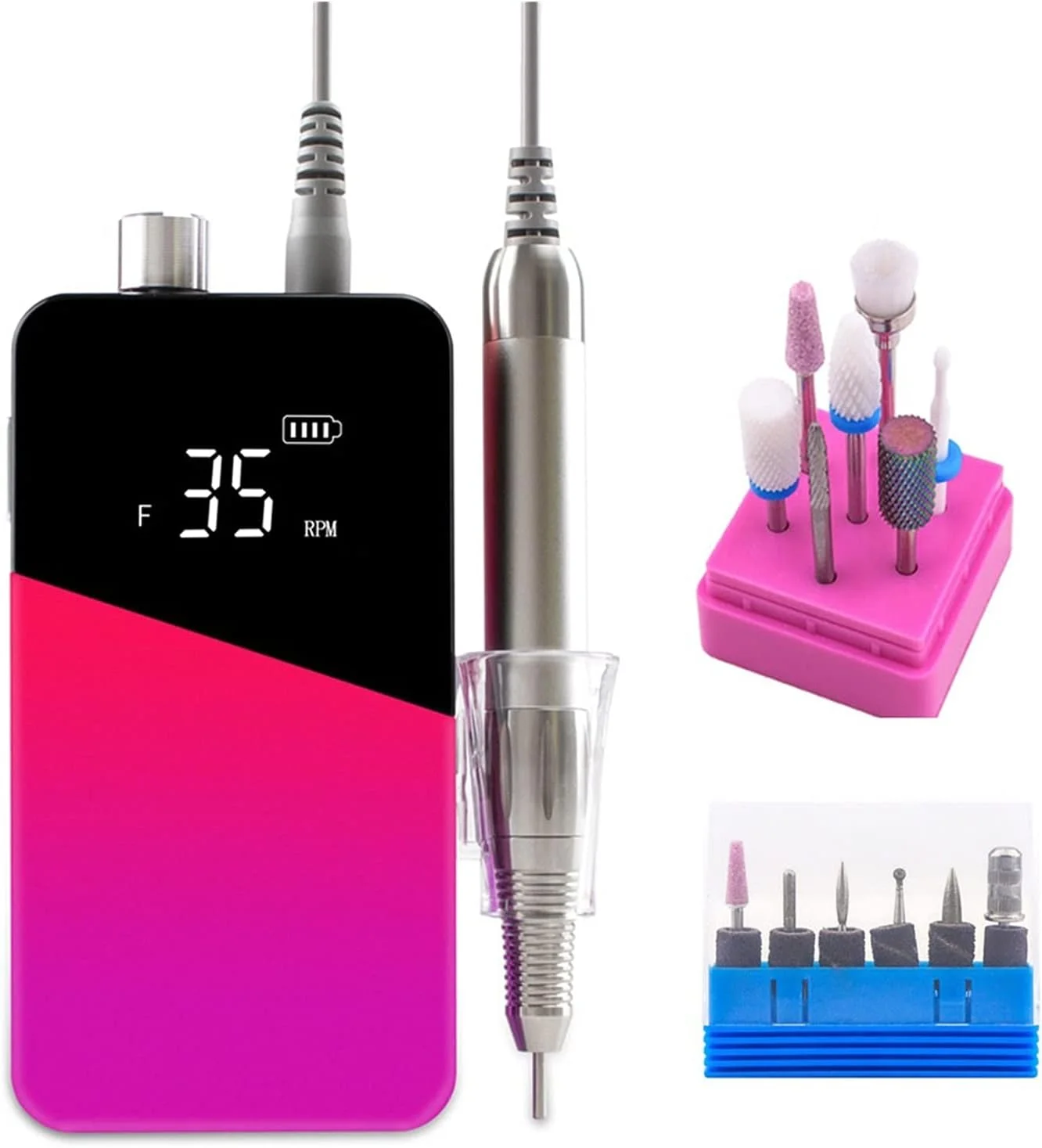 سوهان برقی ناخن قابل حمل GZDZHP، دسته بدون برس بادوام، بی سیم گرادیان 35000 دور در دقیقه، دریل ناخن قابل حمل شارژی، پولیشر برقی، استفاده حرفه ای، ابزار پدیکور ناخن بی سیم 35000 (رنگ: قرمز) سوهان برقی ناخن قابل حمل GZDZHP، دسته بدون برس بادوام، بی سیم گرادیان 35000 دور در دقیقه، دریل ناخن قابل حمل شارژی، پولیشر برقی، استفاده حرفه ای، ابزار پدیکور ناخن بی سیم 35000 (رنگ: قرمز)