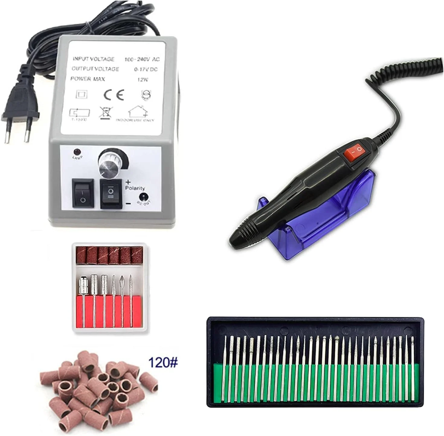 دستگاه سوهان برقی ناخن GZDZHP، 32 وات، 35000 دور در دقیقه، دستگاه حرفه ای مانیکور و پدیکور به همراه کاتر، قلم طراحی ناخن، مناسب برای ناخن های طبیعی و لاک ژل (سبز) دستگاه سوهان برقی ناخن GZDZHP، 32 وات، 35000 دور در دقیقه، دستگاه حرفه ای مانیکور و پدیکور به همراه کاتر، قلم طراحی ناخن، مناسب برای ناخن های طبیعی و لاک ژل (سبز)