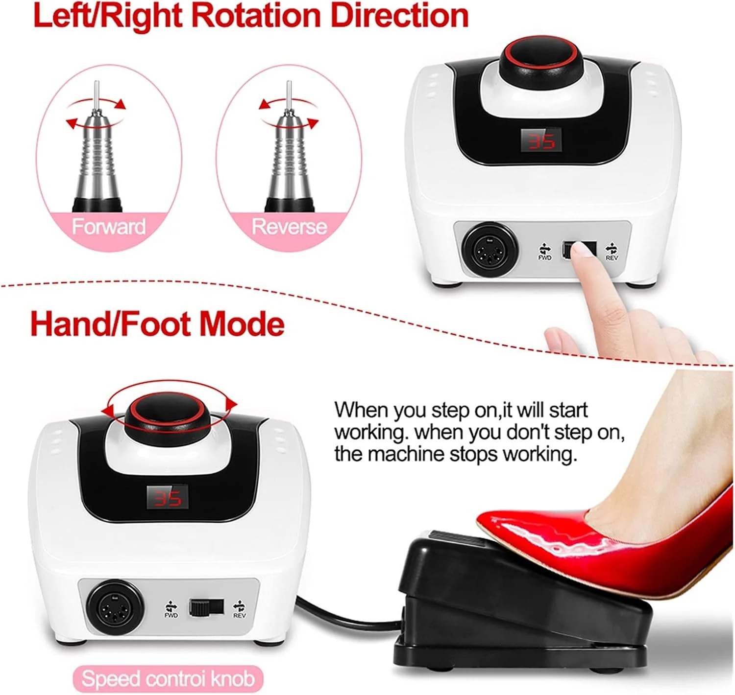 دستگاه سوهان برقی ناخن GZDZHP، 32 وات، 35000 دور در دقیقه، دستگاه حرفه ای مانیکور و پدیکور به همراه کاتر، قلم طراحی ناخن، مناسب برای ناخن های طبیعی و لاک ژل (سبز) دستگاه سوهان برقی ناخن GZDZHP، 32 وات، 35000 دور در دقیقه، دستگاه حرفه ای مانیکور و پدیکور به همراه کاتر، قلم طراحی ناخن، مناسب برای ناخن های طبیعی و لاک ژل (سبز)