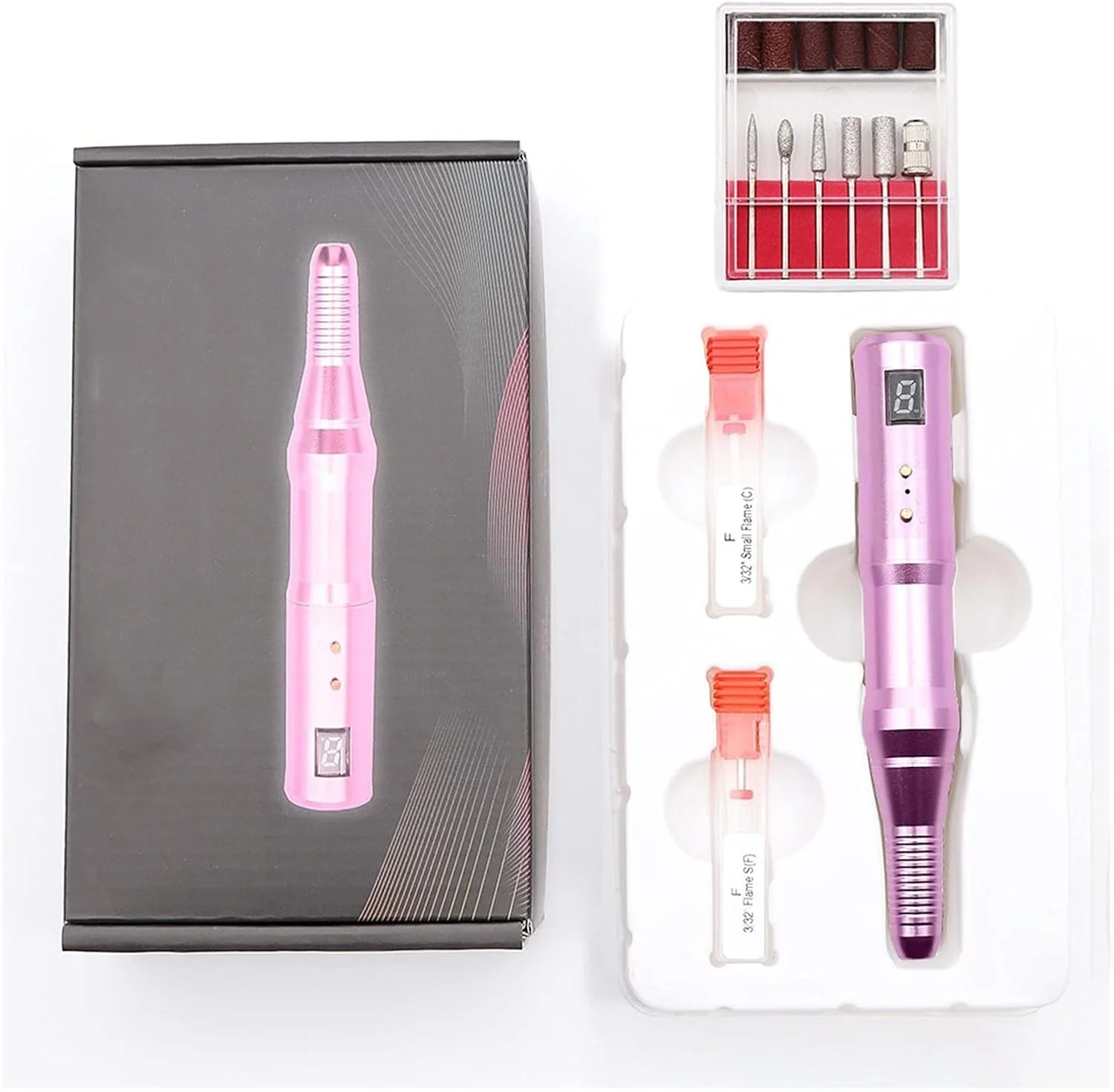 دستگاه سوهان برقی ناخن قابل حمل GZDodek، بی سیم، 25000 دور در دقیقه، دستگاه مانیکور برقی، دستگاه پولیش ناخن، فایل های سوهان ناخن، 6 سرعت، ابزار پدیکور ناخن (صورتی) دستگاه سوهان برقی ناخن قابل حمل GZDodek، بی سیم، 25000 دور در دقیقه، دستگاه مانیکور برقی، دستگاه پولیش ناخن، فایل های سوهان ناخن، 6 سرعت، ابزار پدیکور ناخن (صورتی)