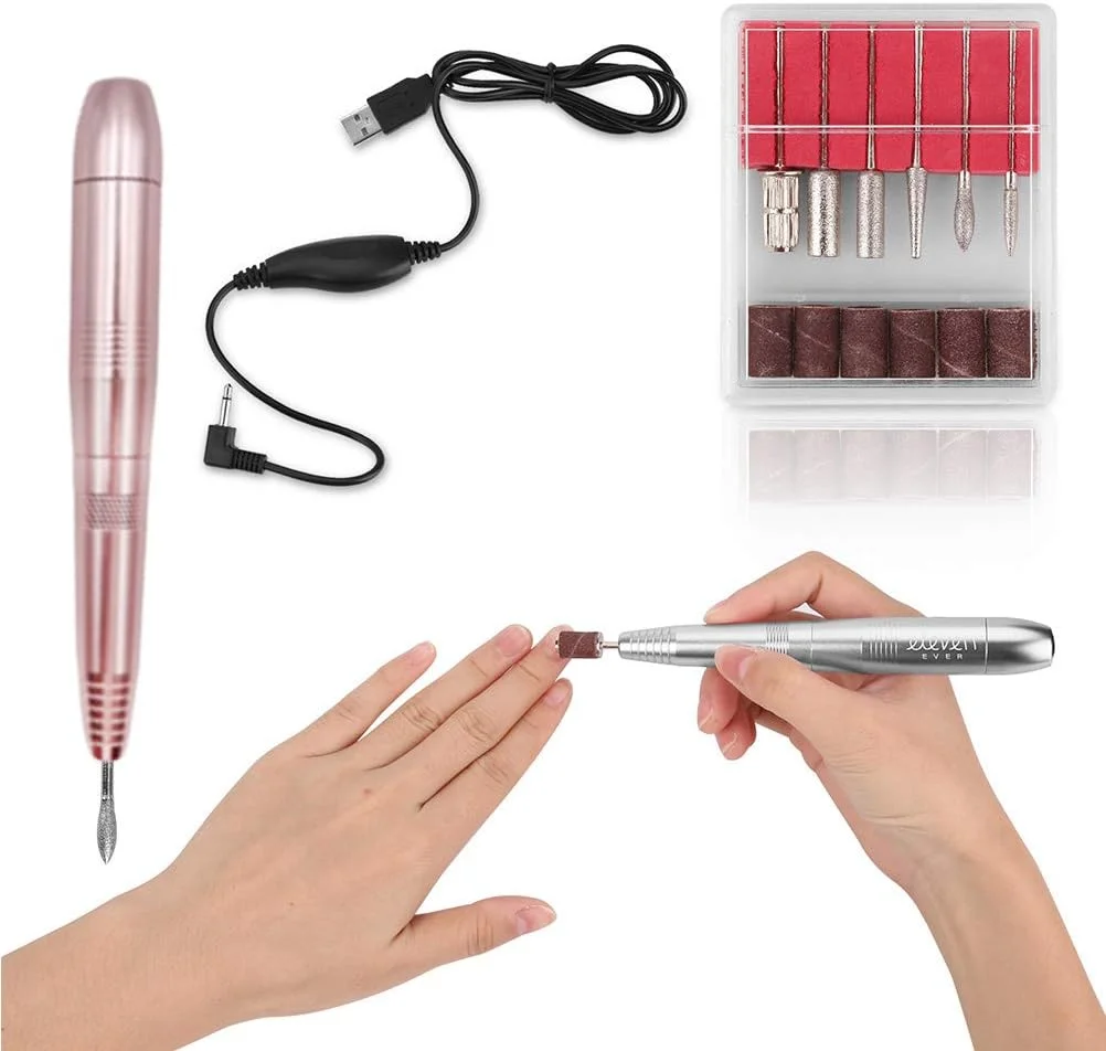 دستگاه مانیکور برقی حرفه ای GZDodek، قلم پدیکور، سوهان ناخن، ابزار ناخن، 6 سر سوهان (طلایی) دستگاه مانیکور برقی حرفه ای GZDodek، قلم پدیکور، سوهان ناخن، ابزار ناخن، 6 سر سوهان (طلایی)