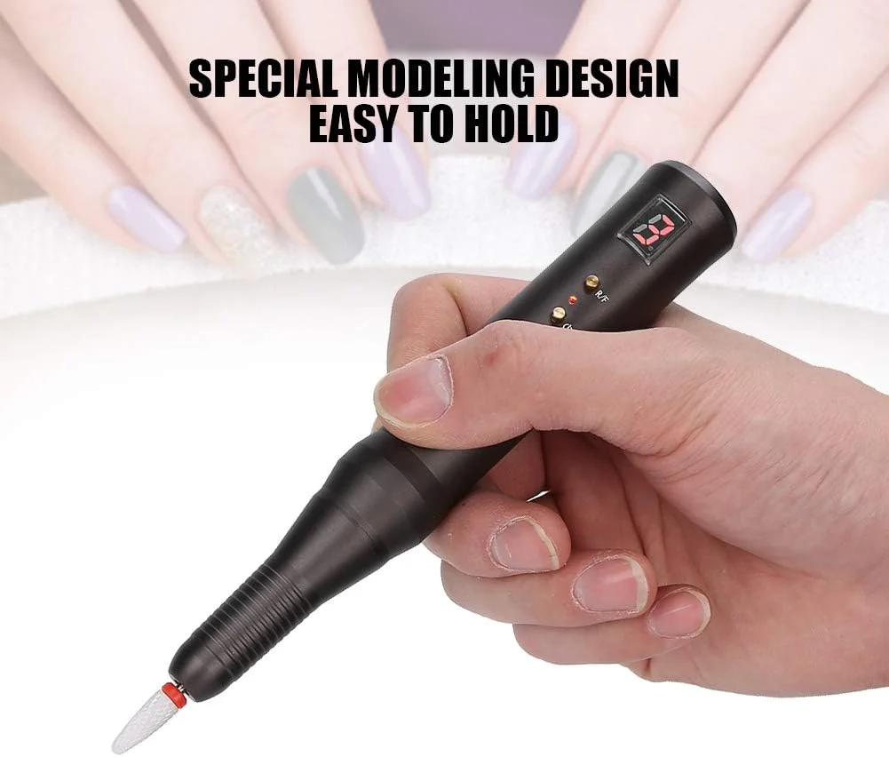 سوهان برقی ناخن GZDtdsd، دریل ناخن، قلم دریل برقی قابل شارژ، پولیشر قابل حمل آسیاب ناخن ابزار مانیکور (رنگ: F1) سوهان برقی ناخن GZDtdsd، دریل ناخن، قلم دریل برقی قابل شارژ، پولیشر قابل حمل آسیاب ناخن ابزار مانیکور (رنگ: F1)