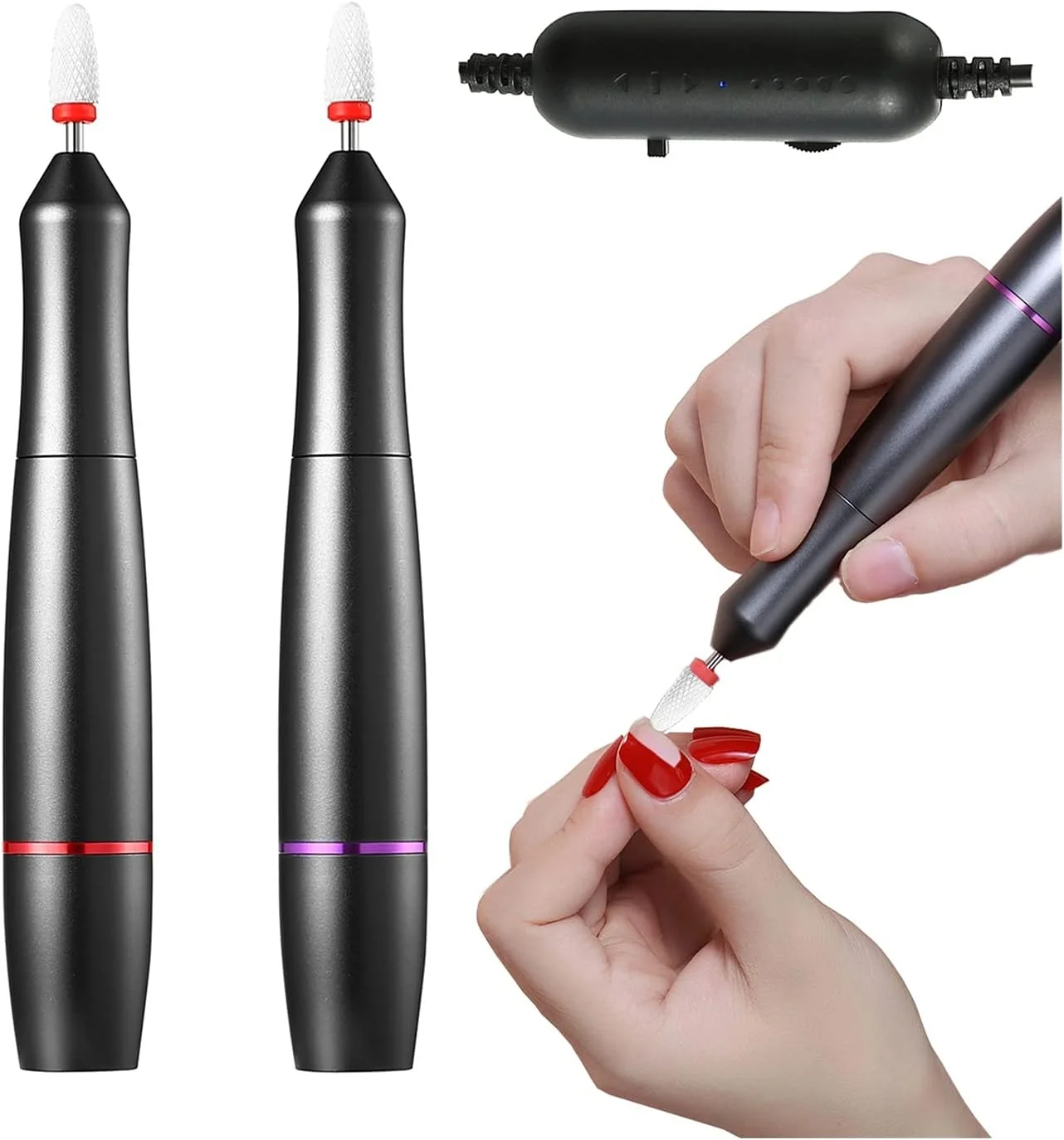 دستگاه مانیکور برقی GZDodek، قابل شارژ با USB، قابل حمل، قلم سوهان ناخن برای مانیکور، پولیش ناخن، ابزار پدیکور، تجهیزات ناخن برای ناخن های اکریلیک حرفه ای (بنفش) دستگاه مانیکور برقی GZDodek، قابل شارژ با USB، قابل حمل، قلم سوهان ناخن برای مانیکور، پولیش ناخن، ابزار پدیکور، تجهیزات ناخن برای ناخن های اکریلیک حرفه ای (بنفش)