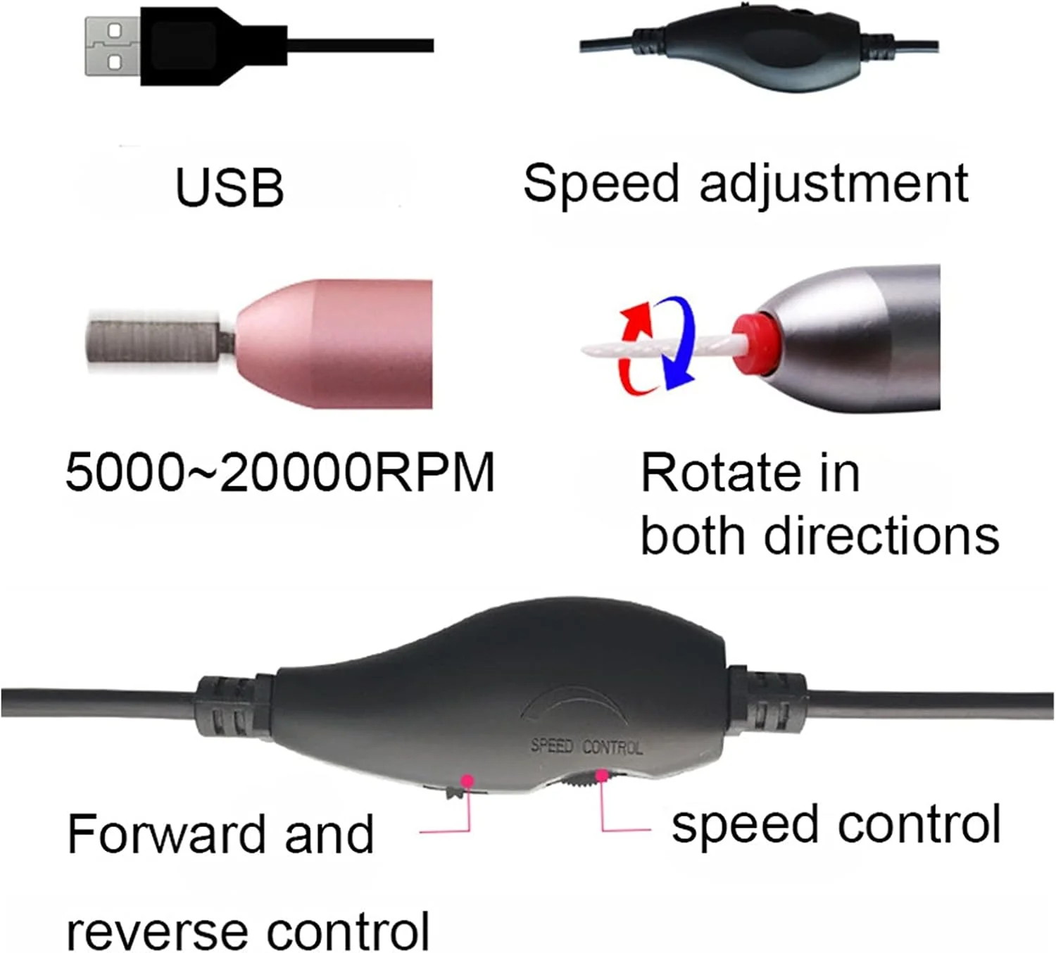 دستگاه مانیکور برقی ناخن GZDodek، دستگاه سوهان ناخن برقی مد روز با ابزارهای چرخش به جلو/عقب، سوهان ناخن قابل حمل از جنس آلومینیوم، قلم طراحی ناخن برای ناخن های اکریلیک، مناسب استفاده حرفه ای (نقره ای) دستگاه مانیکور برقی ناخن GZDodek، دستگاه سوهان ناخن برقی مد روز با ابزارهای چرخش به جلو/عقب، سوهان ناخن قابل حمل از جنس آلومینیوم، قلم طراحی ناخن برای ناخن های اکریلیک، مناسب استفاده حرفه ای (نقره ای)