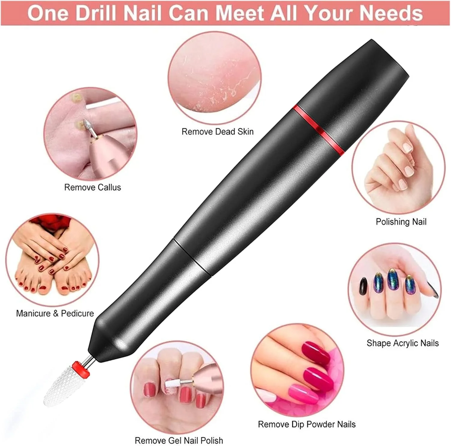 دستگاه مانیکور برقی GZDodek، قابل شارژ با USB، قابل حمل، قلم سوهان ناخن برای مانیکور، پولیش ناخن، ابزار پدیکور، تجهیزات ناخن برای ناخن های اکریلیک حرفه ای (بنفش) دستگاه مانیکور برقی GZDodek، قابل شارژ با USB، قابل حمل، قلم سوهان ناخن برای مانیکور، پولیش ناخن، ابزار پدیکور، تجهیزات ناخن برای ناخن های اکریلیک حرفه ای (بنفش)