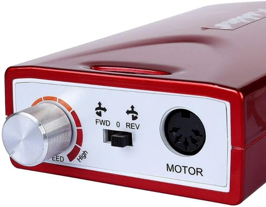 دستگاه سوهان برقی ناخن حرفه ای GZDcjsc، دستگاه سوهان ناخن شارژی، دستگاه قابل حمل حذف ناخن اکریلیک 20000 دور در دقیقه برای ناخن های اکریلیک، ناخن های ژلی، بافر ناخن، مانیکور پدیکور (قرمز)