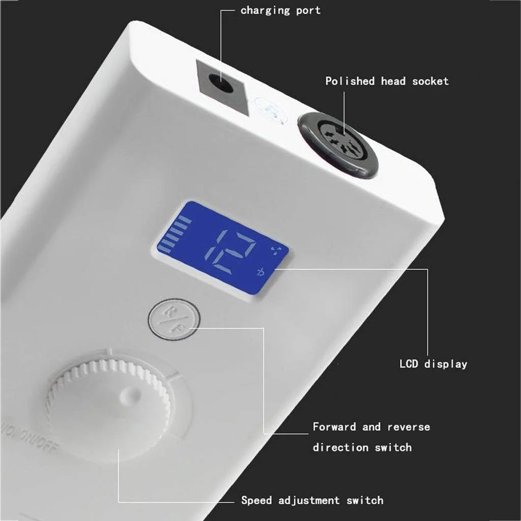 دستگاه سوهان ناخن حرفه ای GZDcjsc - سوهان برقی ناخن قابل حمل و شارژی 35000 دور در دقیقه با 6 سری و نوارهای سنباده، دستگاه سوهان برقی ناخن برای ناخن های ژلی آکریلیک (صورتی)