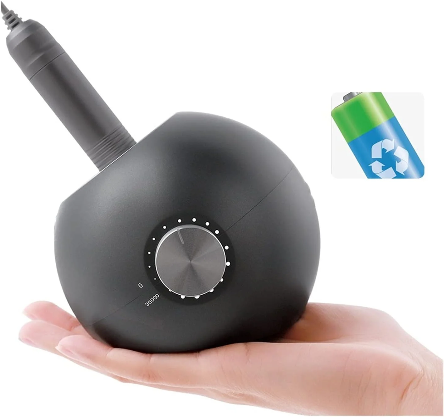 ست دستگاه مانیکور و پدیکور GZDcjsc با سرعت 35000 دور در دقیقه، قابل حمل، شارژی، برقی، مناسب برای ژل، طراحی ناخن و ابزار پولیش (مشکی)