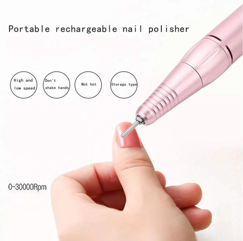 دستگاه سوهان برقی ناخن حرفه ای GZDcjsc، دستگاه سوهان برقی ناخن 30000 دور در دقیقه، سوهان ناخن حرفه ای برای ناخن های اکریلیک، دستگاه پرکننده مانیکور پدیکور، بافر ناخن Mani