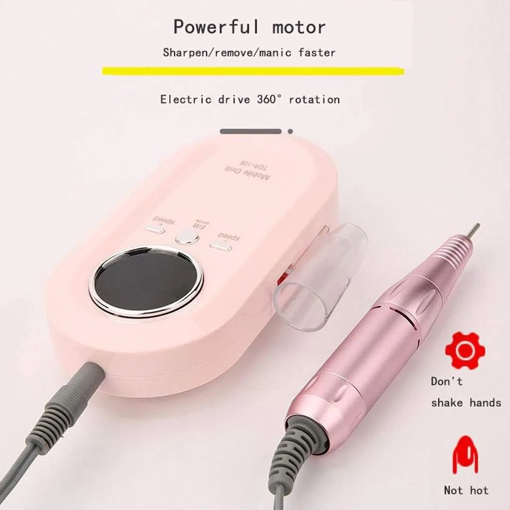 دستگاه سوهان برقی ناخن حرفه ای GZDcjsc، دستگاه سوهان برقی ناخن 30000 دور در دقیقه، سوهان ناخن حرفه ای برای ناخن های اکریلیک، دستگاه پرکننده مانیکور پدیکور، بافر ناخن Mani