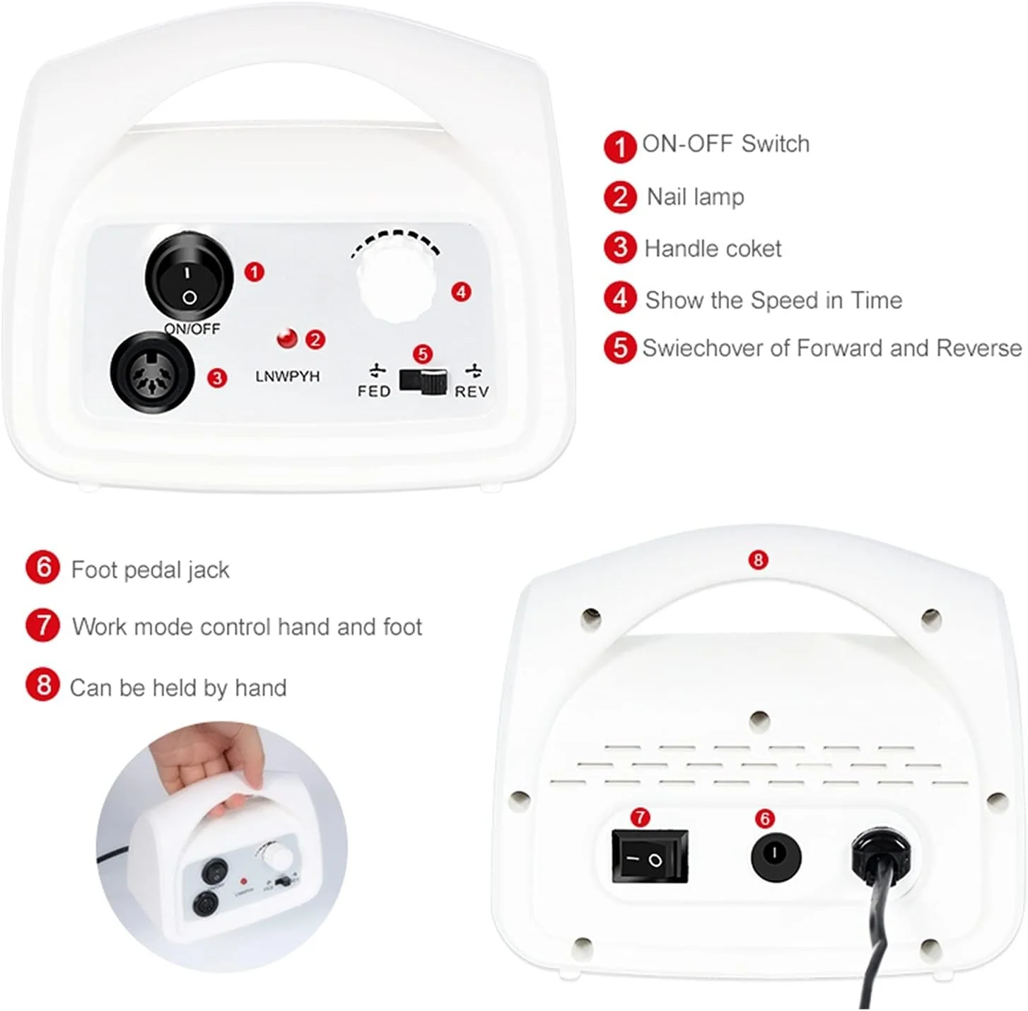 دستگاه سوهان برقی ناخن GHQERTY، 35000 دور در دقیقه، دستگاه مانیکور پدیکور، ابزار سوهان ناخن، مته پولیش، کیت ابزار (رنگ: مشکی) دستگاه سوهان برقی ناخن GHQERTY، 35000 دور در دقیقه، دستگاه مانیکور پدیکور، ابزار سوهان ناخن، مته پولیش، کیت ابزار (رنگ: مشکی)