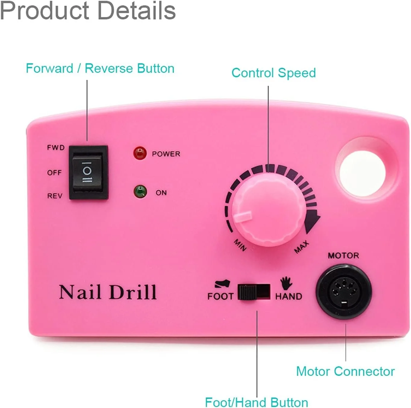 ست مراقبت از ناخن GHQERTY - دستگاه دریل ناخن 35000 دور در دقیقه برای دستگاه دریل مانیکور برقی و لوازم جانبی با فرز برقی (مشکی) ست مراقبت از ناخن GHQERTY - دستگاه دریل ناخن 35000 دور در دقیقه برای دستگاه دریل مانیکور برقی و لوازم جانبی با فرز برقی (مشکی)