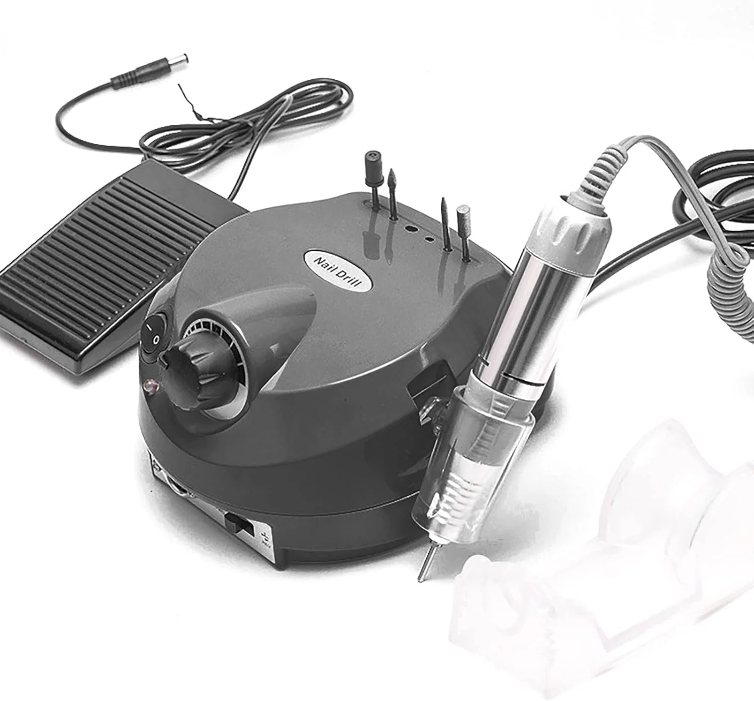 دستگاه سوهان ناخن برقی 35000 دور در دقیقه 15 وات، ابزار حرفه ای مانیکور و پولیش ناخن اکریلیک مناسب برای استفاده در سالن و طراحی ناخن (رنگ: مشکی)