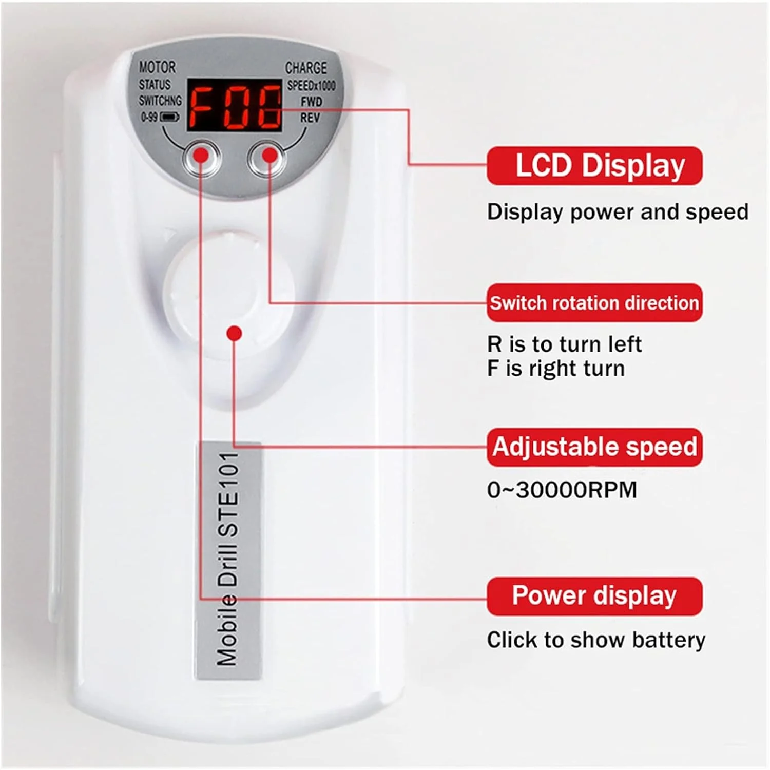دستگاه سوهان برقی ناخن FURLOU، دستگاه مانیکور قابل حمل و شارژی، قلم برقی سوهان ناخن برای مانیکور، پولیشر ژل ناخن، تجهیزات طراحی ناخن، ابزار ناخن برای ناخن های طبیعی، لاک ژل (رنگ: سفید)