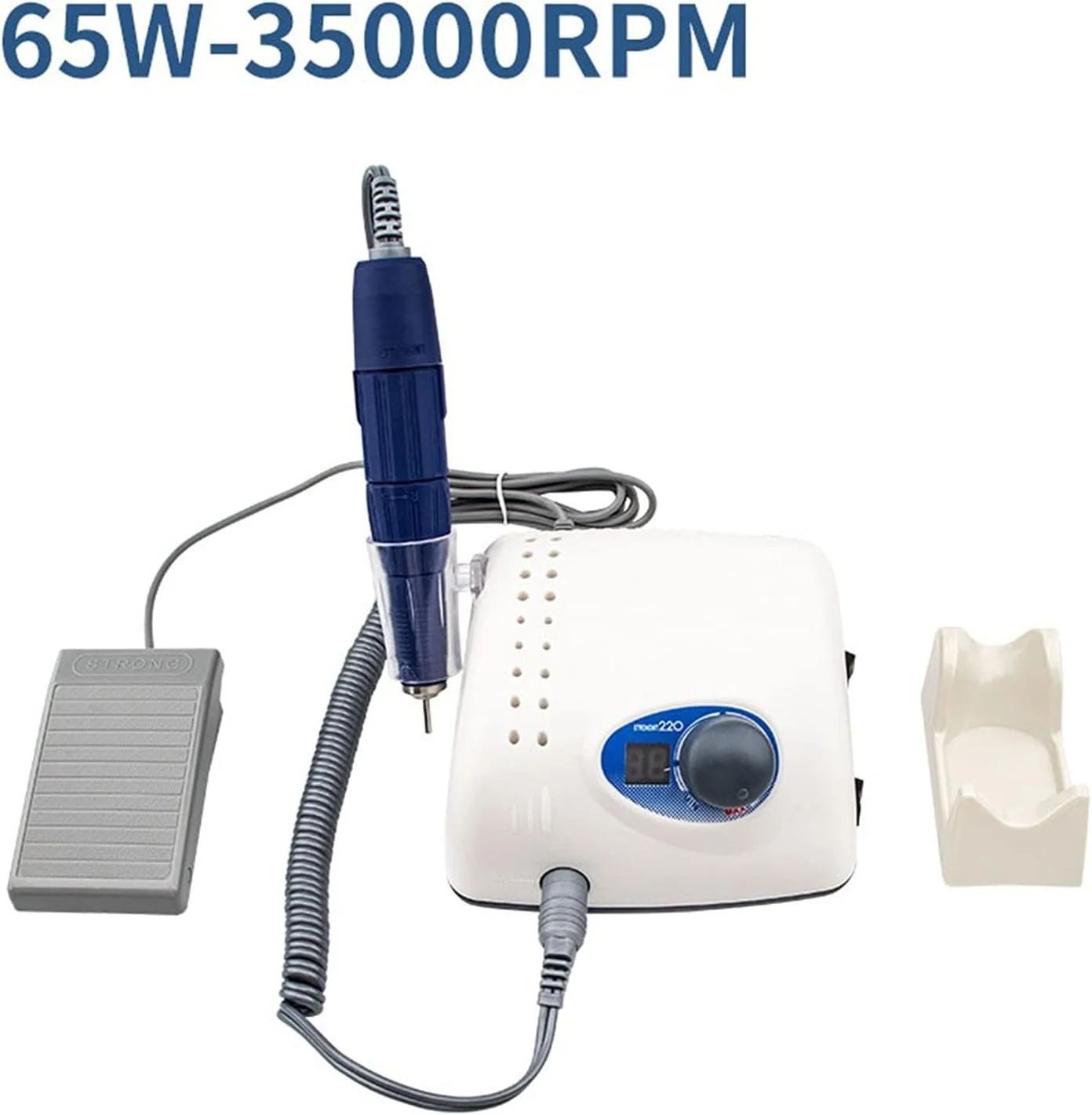 دستگاه سوهان برقی ناخن FURLOU با سرعت 35000 دور در دقیقه، دستگاه مانیکور و پدیکور حرفه ای با صفحه نمایش LCD، مناسب برای ناخن های طبیعی و لاک ژل