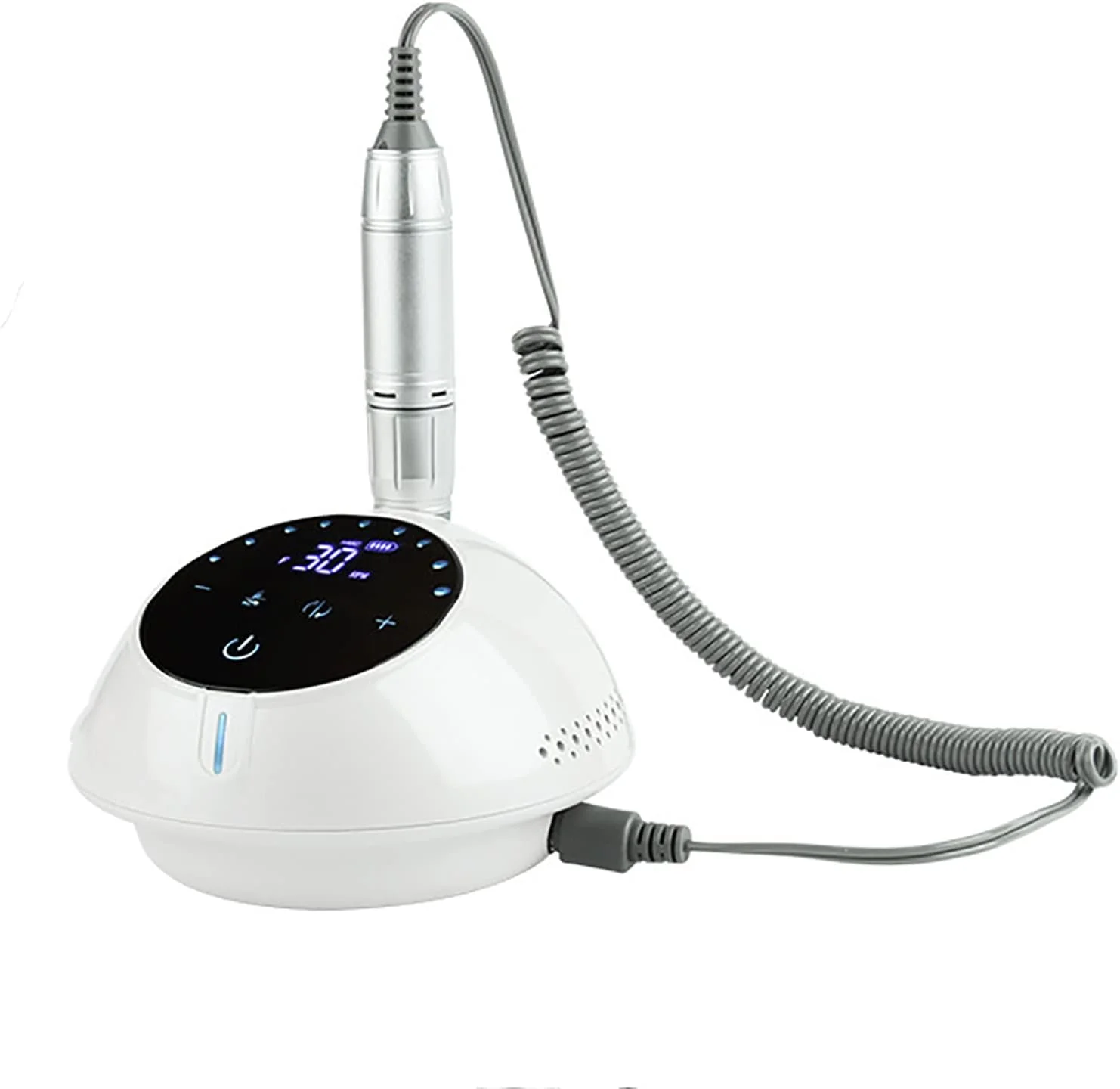 دستگاه سوهان برقی ناخن حرفه ای LBWF، 35000 دور در دقیقه، سرعت قابل تنظیم، با کنترل پدال پا، سر سنگ زنی قابل تعویض، برای مانیکور پدیکور و مراقبت از ناخن در سالن