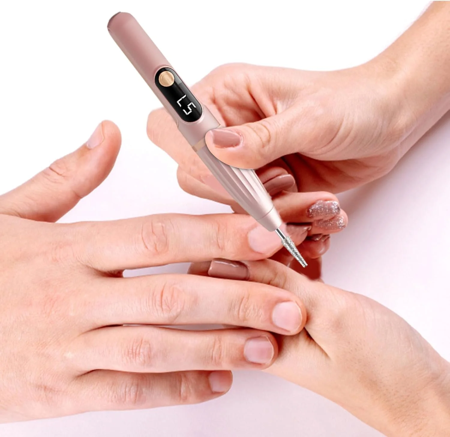 دستگاه سوهان برقی ناخن kinrguiyuez، دستگاه سوهان برقی ناخن، کیت مانیکور ابزار پدیکور قابل حمل با قطعات تعویضی، آسیاب قابل شارژ برای ناخن های دست و پا