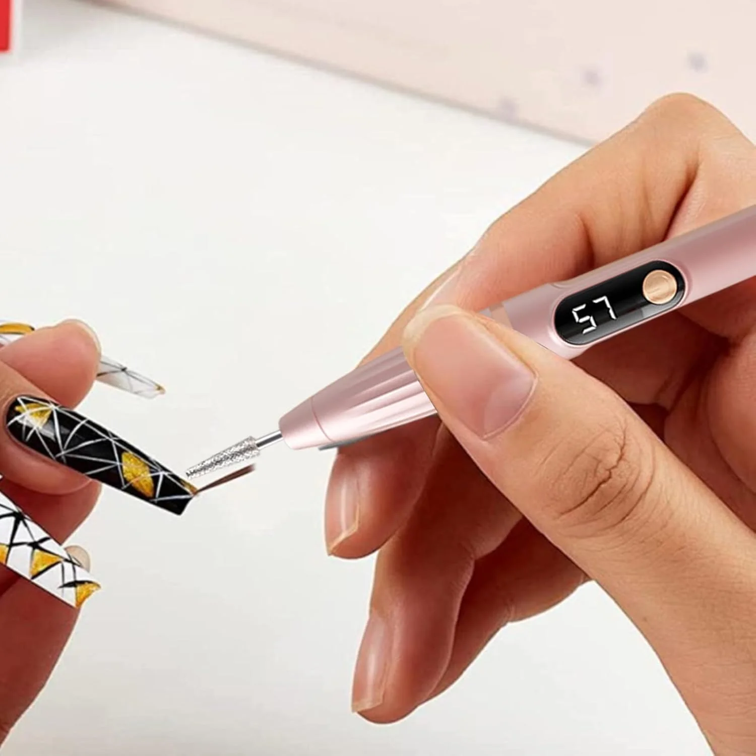 دستگاه سوهان برقی ناخن kinrguiyuez، دستگاه سوهان برقی ناخن، کیت مانیکور ابزار پدیکور قابل حمل با قطعات تعویضی، آسیاب قابل شارژ برای ناخن های دست و پا