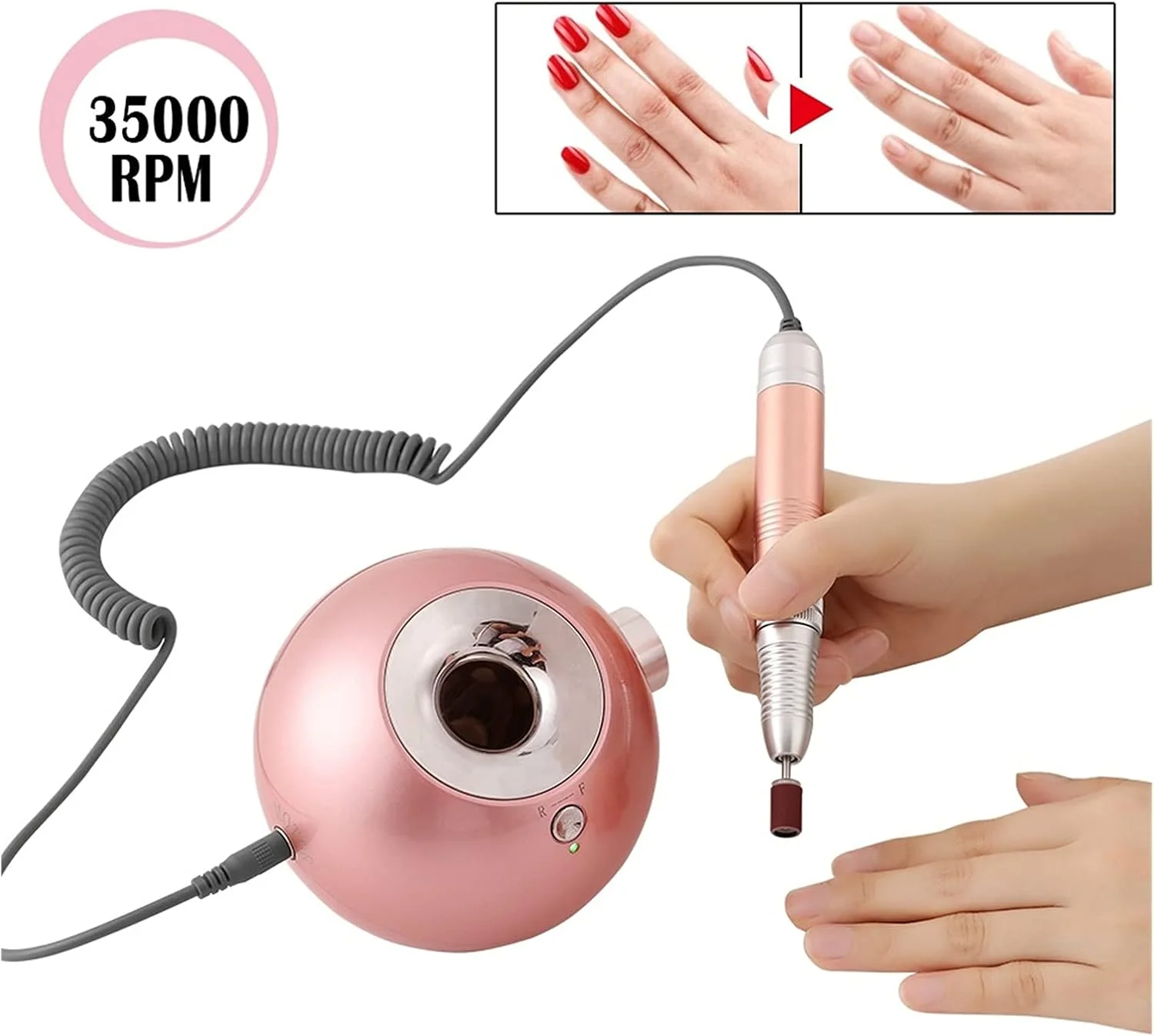 دستگاه سوهان برقی ناخن LZFuiop با سرعت 35000 دور در دقیقه، قابل حمل، شارژی، مناسب پدیکور، مانیکور، کیت ابزار طراحی ناخن، قلم سوهان و لوازم جانبی دستگاه سوهان برقی ناخن LZFuiop با سرعت 35000 دور در دقیقه، قابل حمل، شارژی، مناسب پدیکور، مانیکور، کیت ابزار طراحی ناخن، قلم سوهان و لوازم جانبی