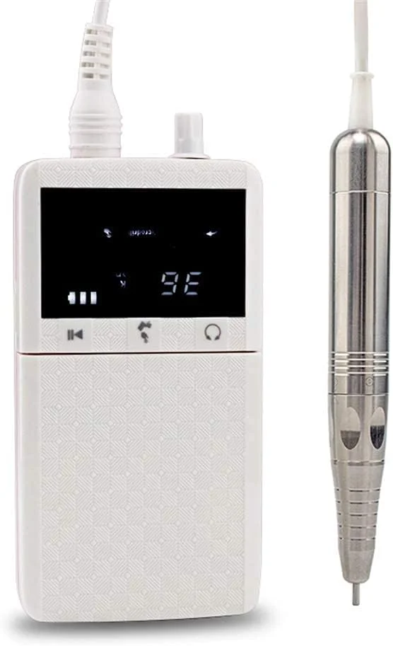 دستگاه سوهان برقی ناخن شارژی 36000 دور در دقیقه، سوهان برقی ناخن برای برداشتن سریع لاک ناخن اکریلیک، ژل کاشت ناخن، پولیش و کوتیکول همراه با پدال پا، صورتی