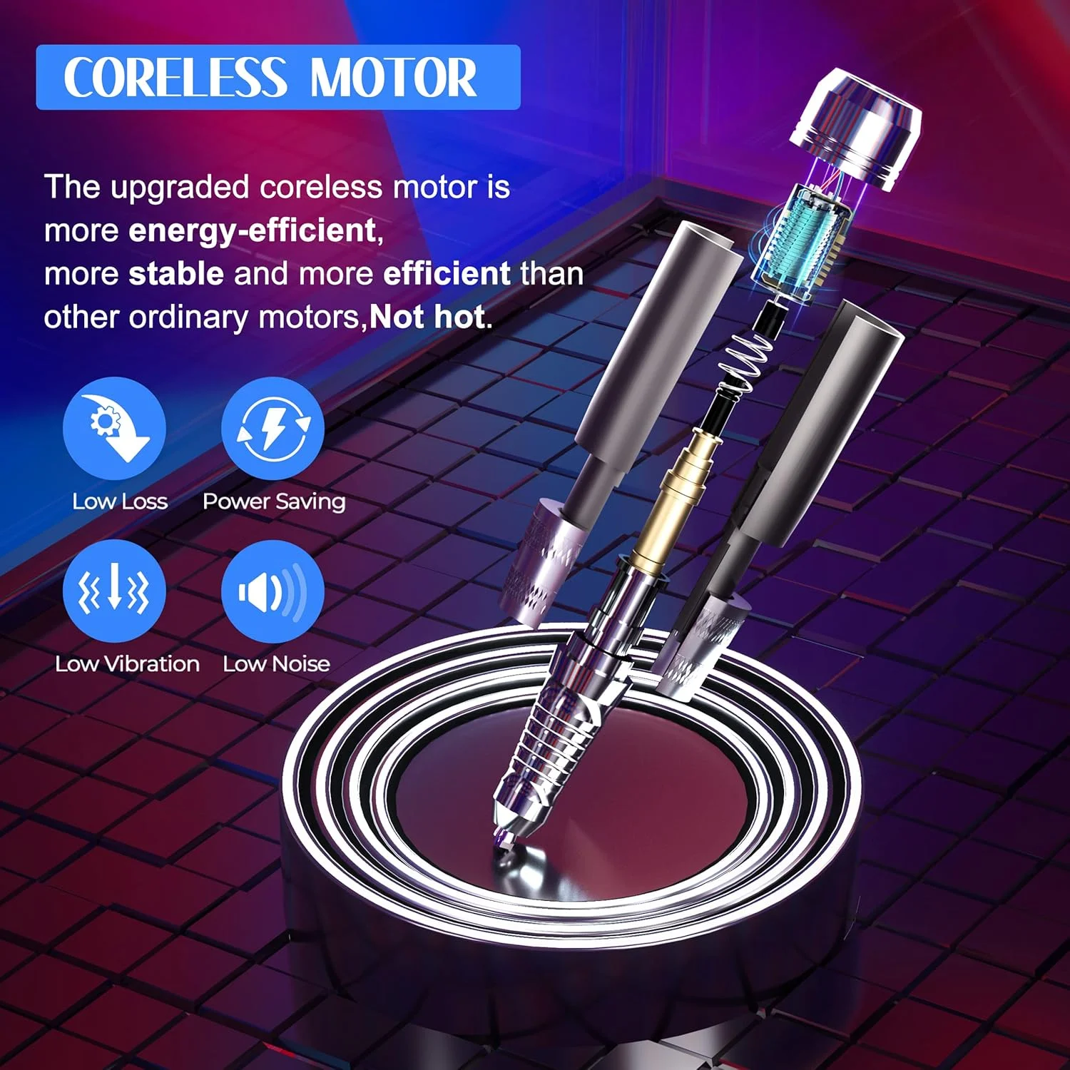 دستگاه سوهان برقی ناخن قابل شارژ KARITE با 24 ساعت زمان کار و سرعت 35000 دور در دقیقه، دستگاه حرفه ای سوهان برقی ناخن اکریلیک، سوهان برقی قابل حمل با 13 سر، موتور بدون هسته برای مانیکور و پدیکور ناخن