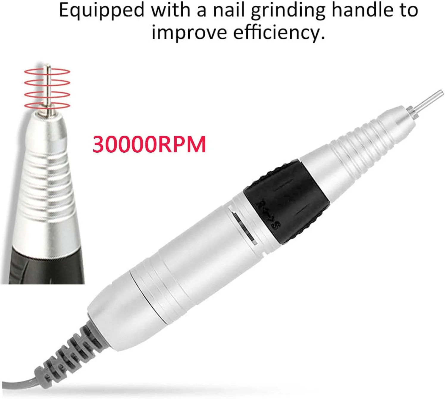 دستگاه سوهان ناخن 2 در 1 QJJML، دستگاه جمع کننده گرد و غبار برقی ناخن، تجهیزات ناخن چند منظوره 60 واتی، برای ناخن های اکریلیک، پلی و ژل، دستگاه پولیش ناخن 30000 دور در دقیقه، پاک کننده گرد و غبار ناخن