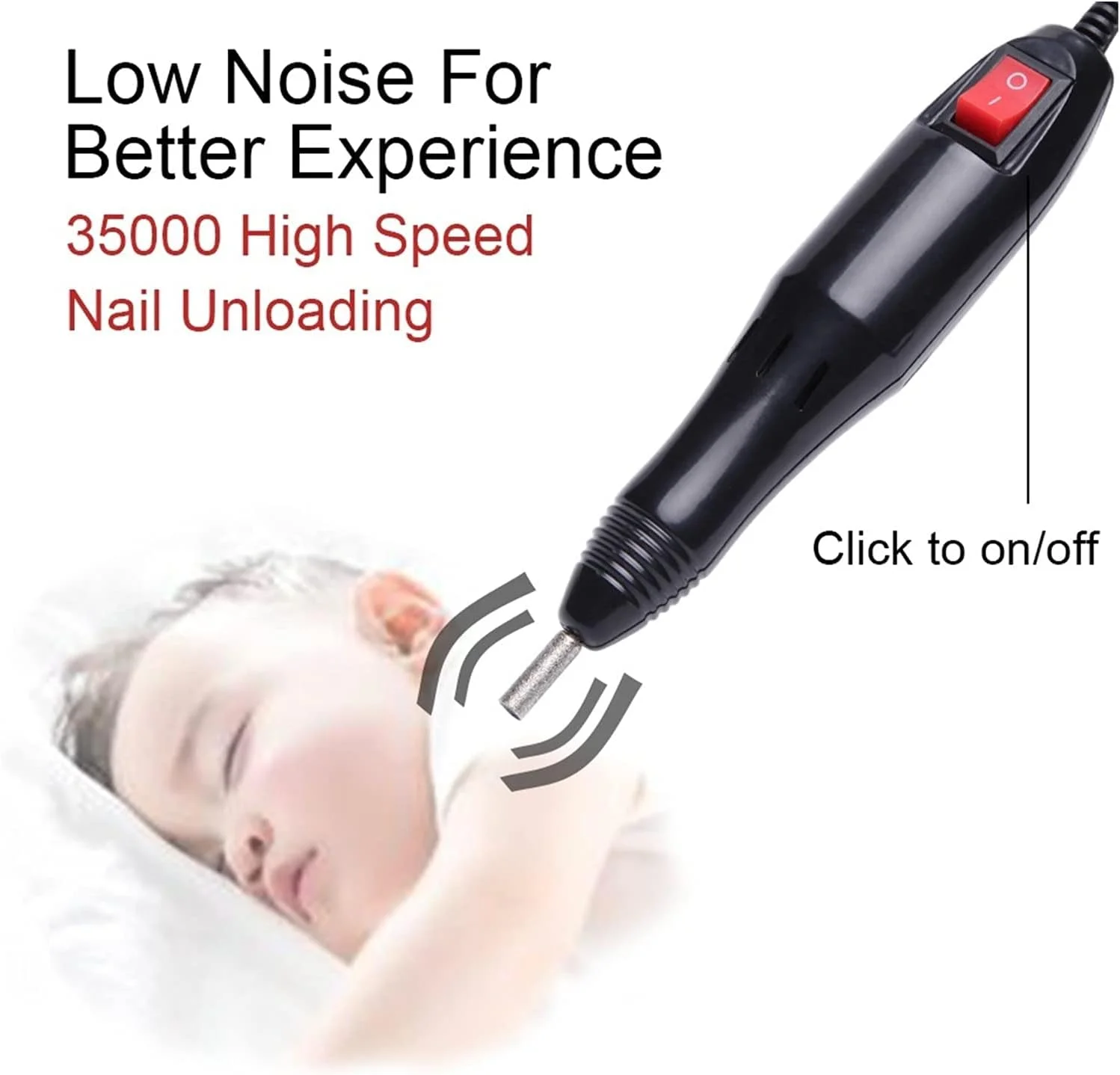 ست دستگاه مانیکور برقی ریموال با سرعت 20000 دور در دقیقه، شامل ابزار و لوازم مورد نیاز برای طراحی ناخن (رنگ: صورتی)