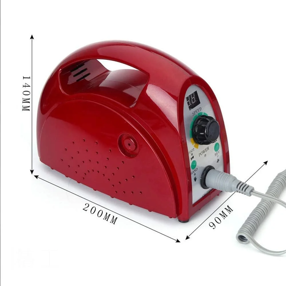 دستگاه حرفه ای دریل برقی ناخن، کیت های پدیکور و مانیکور، مته های سوهانی و نوارهای سنباده برای از بین بردن ناخن های اکریلیک، ناخن های ژل، نازک کردن و صاف کردن ناخن ها