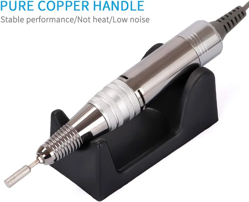 ست مانیکور برقی حرفه ای، دستگاه سوهان ناخن، دستگاه پدیکور برای ناخن های اکریلیک، از بین برنده لاک ژل با 150 نوار سنباده و 30 سری، مناسب برای استفاده خانگی، 35 وات 35000 دور در دقیقه