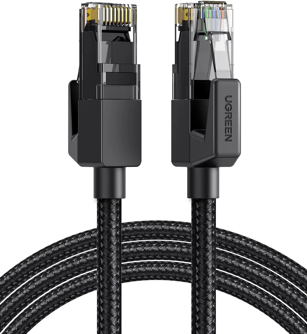 کابل شبکه UGREEN Ethernet Cat 6 با طول 3 متر، کابل شبکه بافته شده 1 گیگابیت بر ثانیه، سیم LAN محافظت شده با سرعت بالا، کانکتور RJ45 سازگار با روتر PS5 Xbox Smart TV Switch WiFi Extender آداپتور اترنت