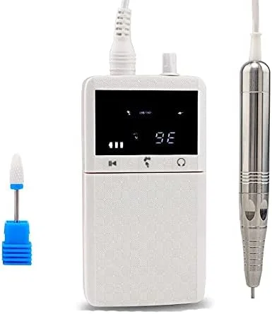 دستگاه سوهان برقی ناخن تمکین، قابل حمل، موتور براشلس شارژی، حرفه ای، 35000 دور در دقیقه، بی سیم، مناسب مانیکور و پدیکور به همراه متعلقات