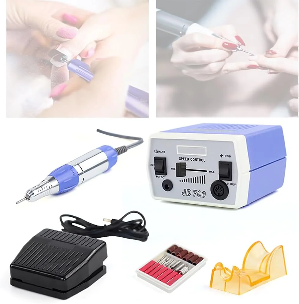 دستگاه سوهان برقی ناخن حرفه ای، گشتاور 2.0Ncm، وزن فقط 160 گرم، دستگاه برقی ناخن با سرعت بالا 30000 دور در دقیقه برای سوهان ناخن اکریلیک، پولیشر و آسیاب مانیکور ناخن