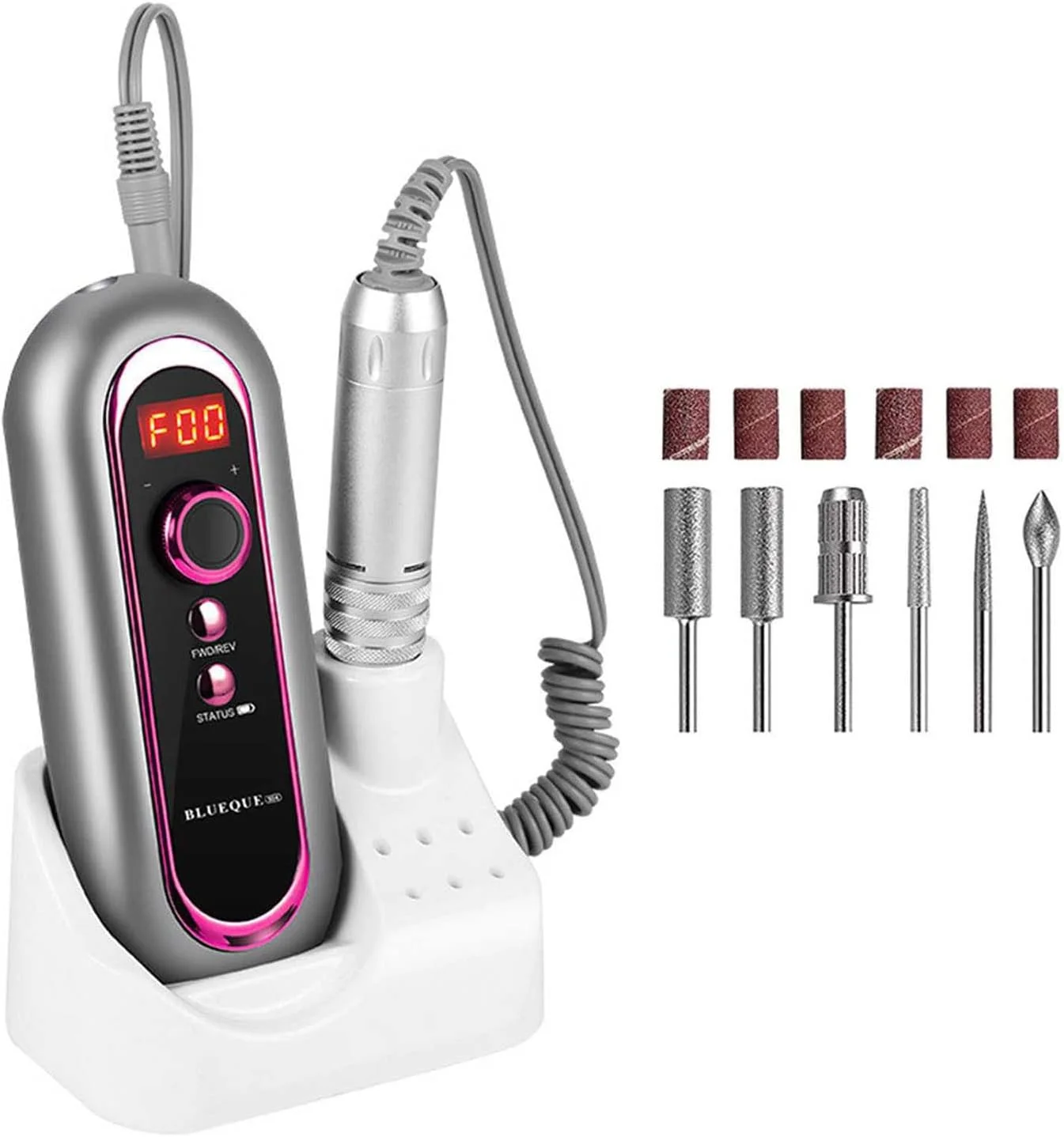 دستگاه سوهان برقی ناخن قابل حمل و شارژی، سوهان برقی بی سیم، سوهان برقی حرفه ای، برای ژل، مانیکور و پدیکور